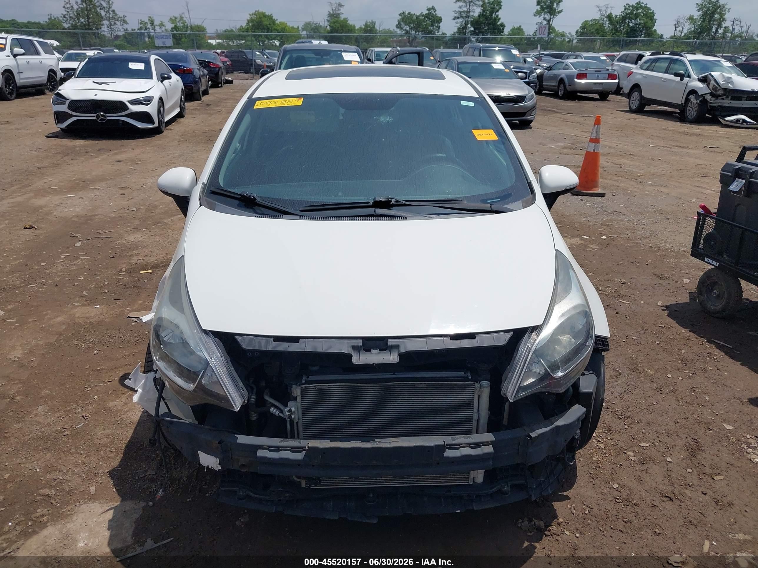 2012 Kia Rio Sx White vin: KNADN4A31C6083889