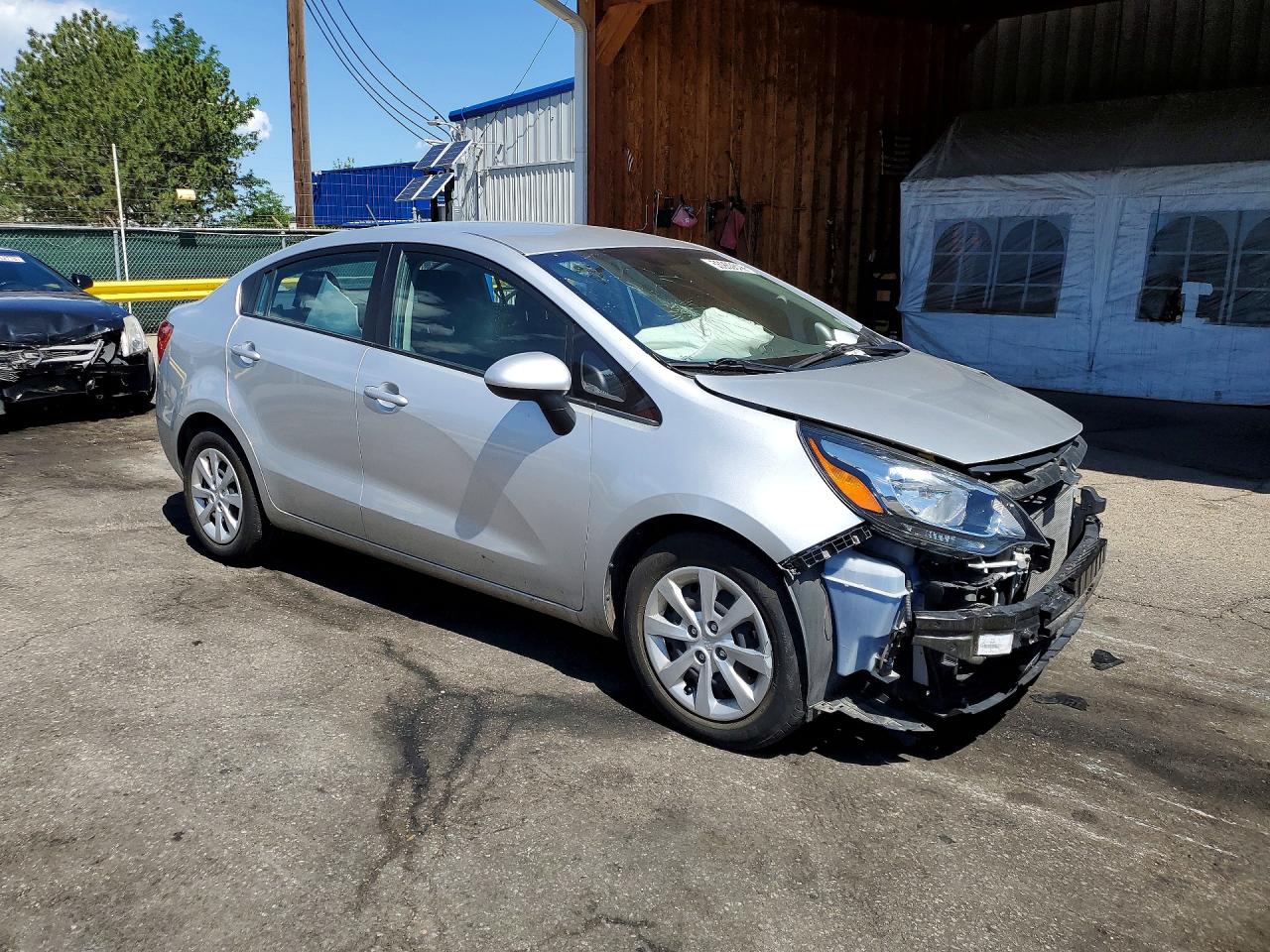 2012 Kia Rio Ex Серебряный vin: KNADN4A31C6086324