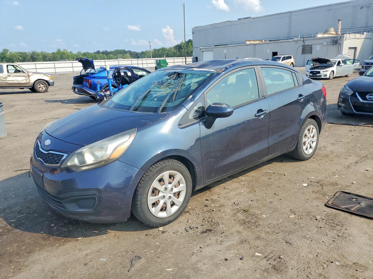 2013 Kia Rio Ex Blue vin: KNADN4A31D6200968