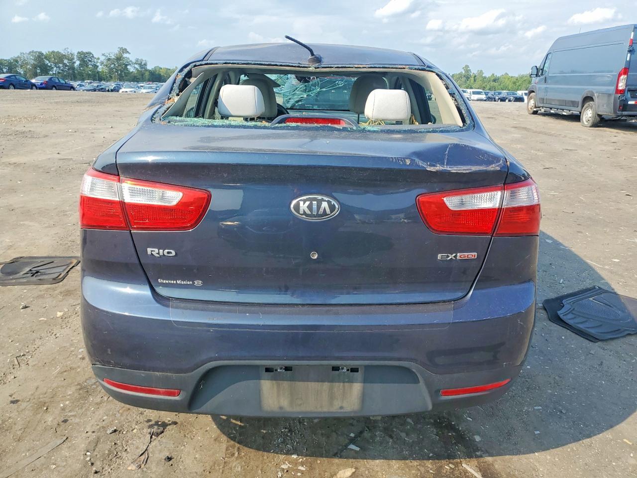 2013 Kia Rio Ex Blue vin: KNADN4A31D6200968