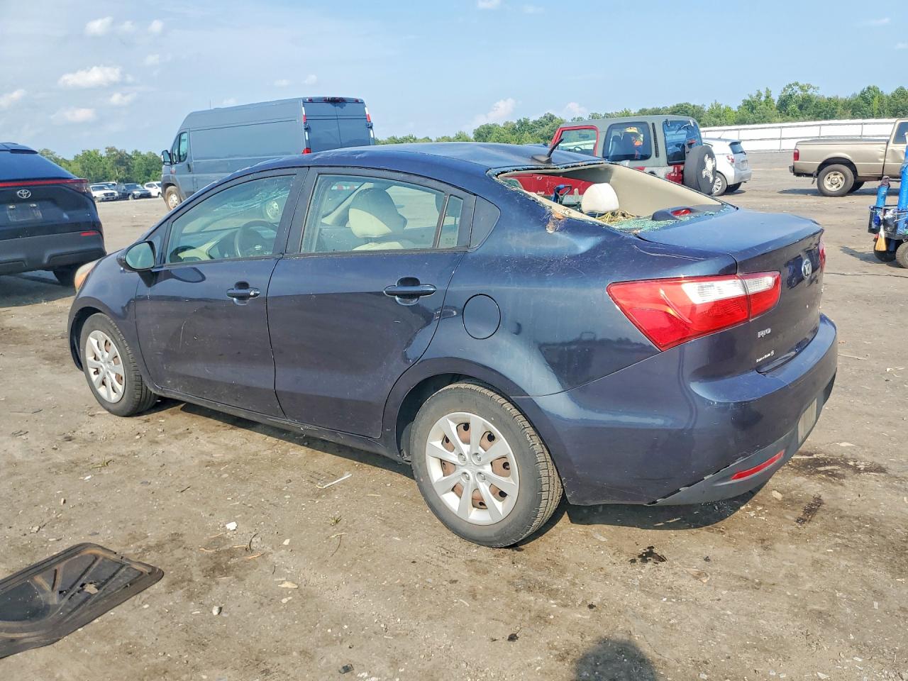 2013 Kia Rio Ex Blue vin: KNADN4A31D6200968