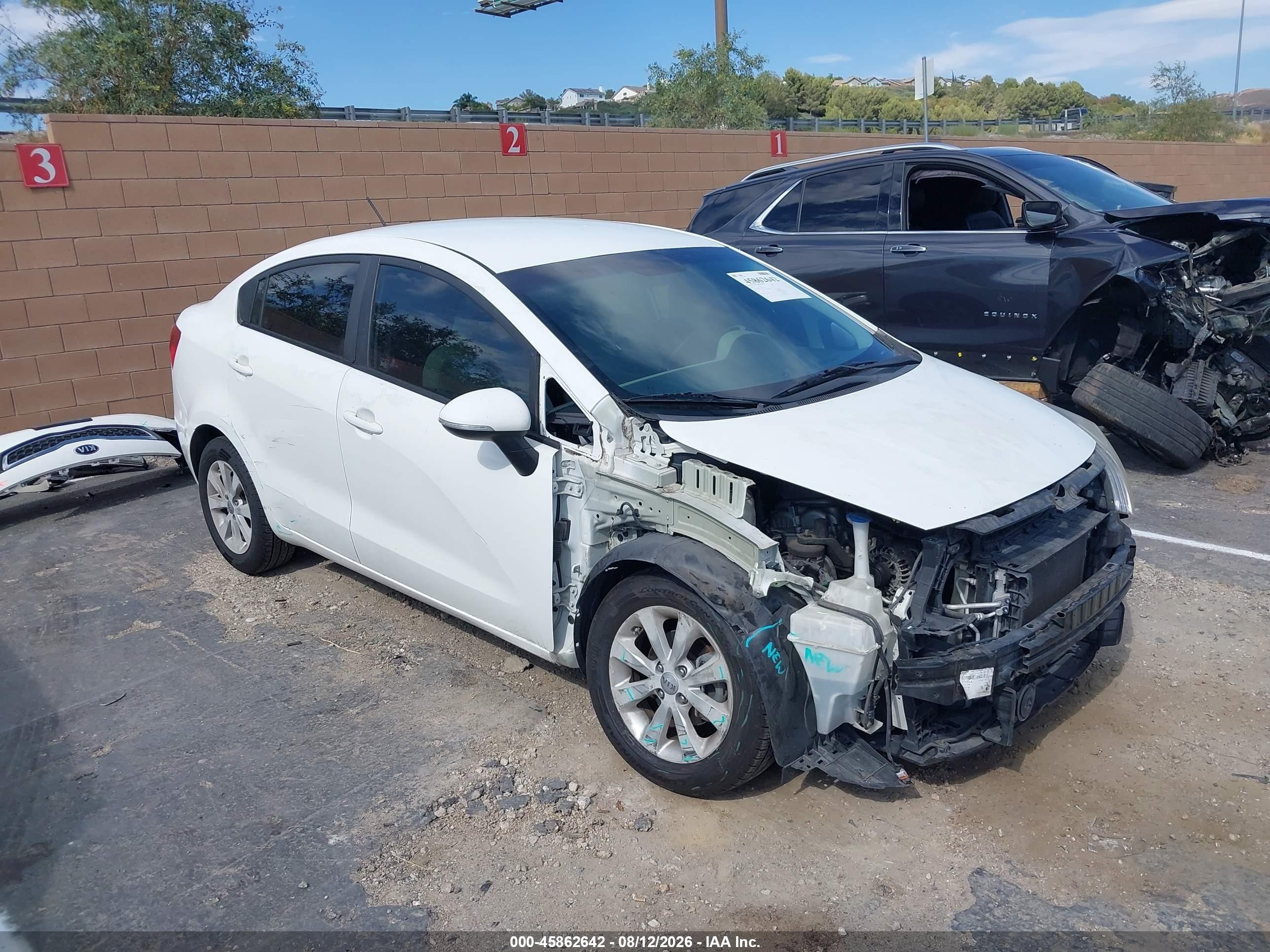 2014 Kia Rio Ex White vin: KNADN4A31E6419575