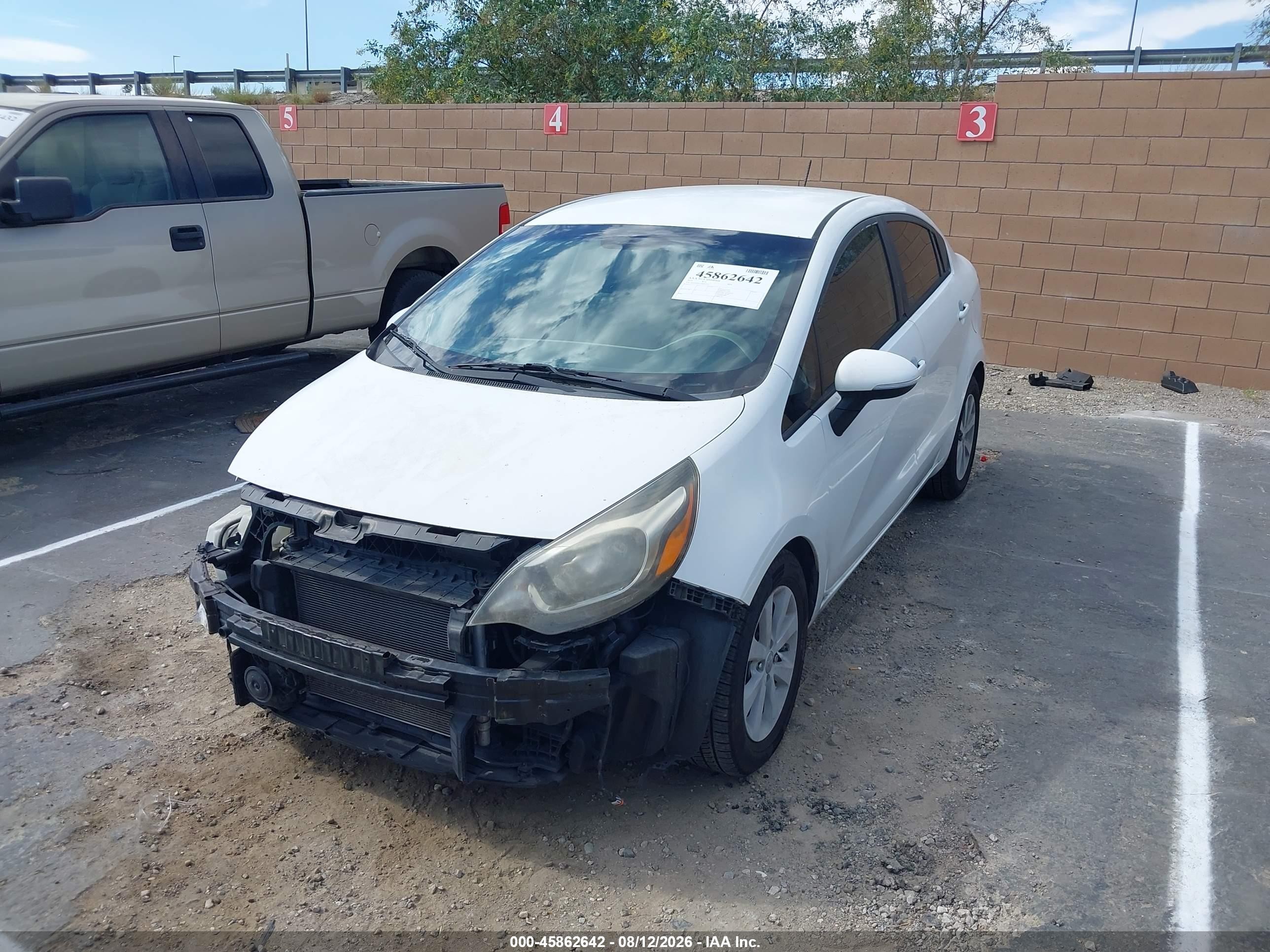 2014 Kia Rio Ex White vin: KNADN4A31E6419575