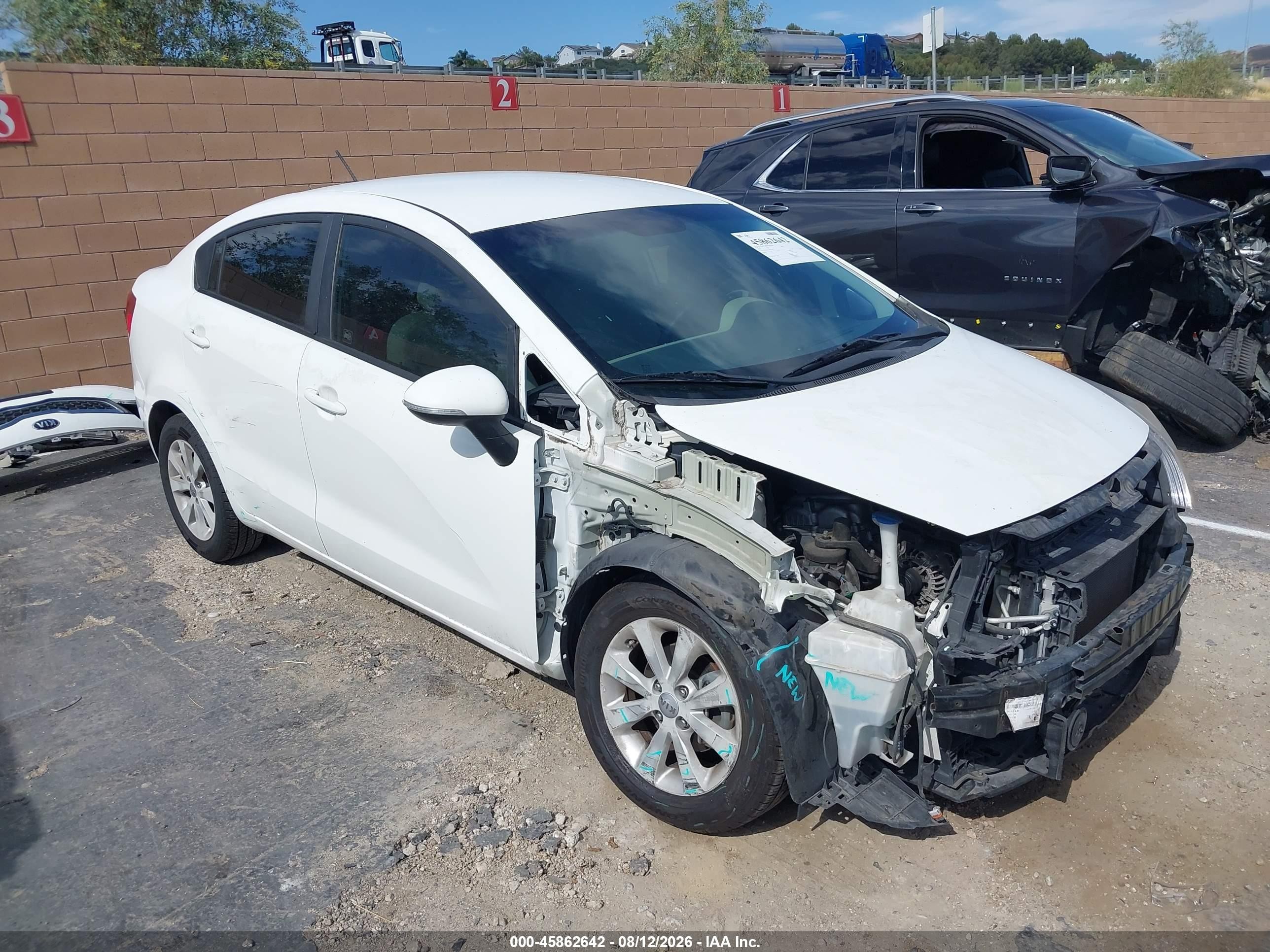 2014 Kia Rio Ex White vin: KNADN4A31E6419575