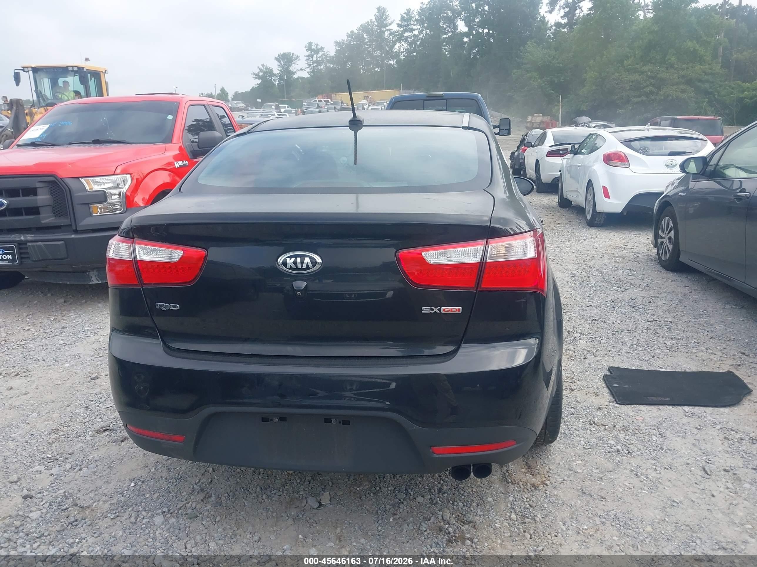 2015 Kia Rio Sx Black vin: KNADN4A32F6431770