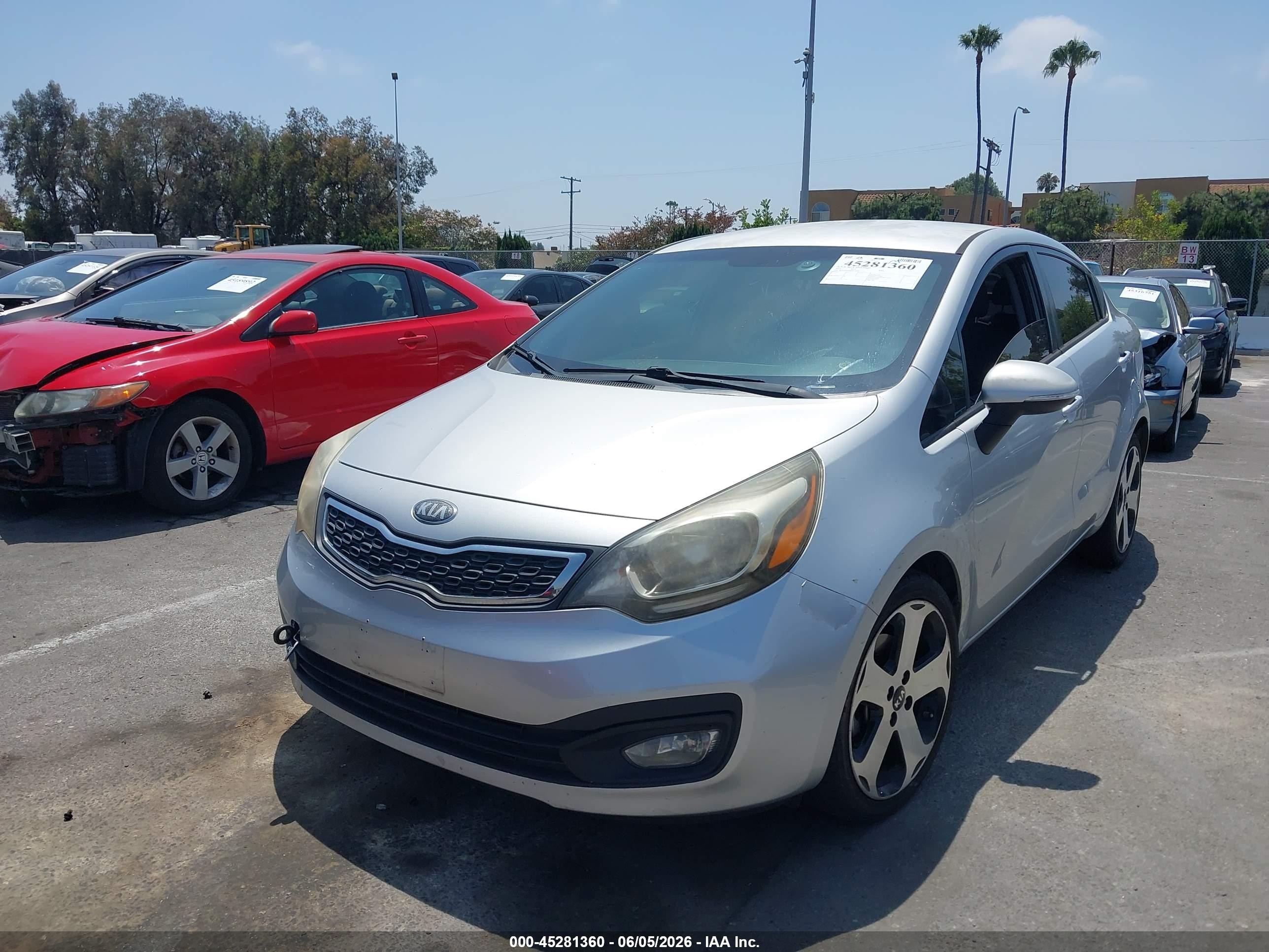 2013 Kia Rio Sx Silver vin: KNADN4A33D6271055
