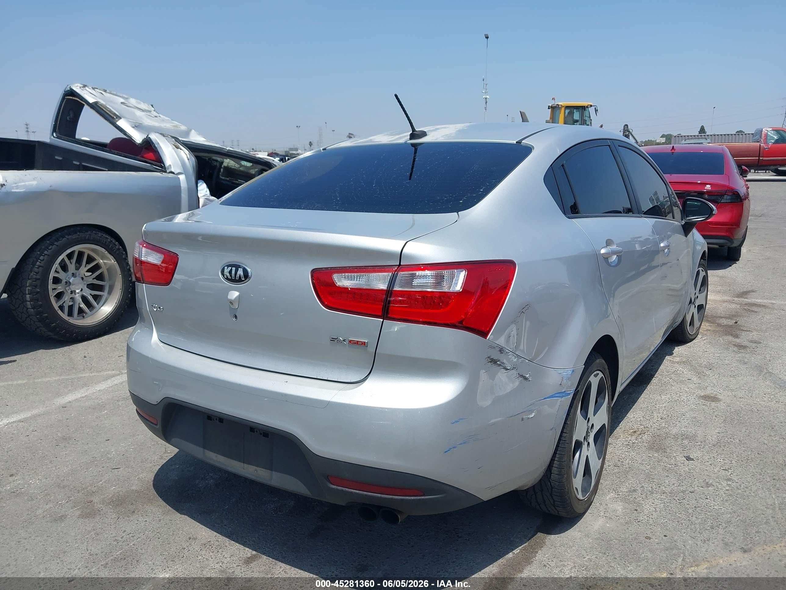 2013 Kia Rio Sx Silver vin: KNADN4A33D6271055