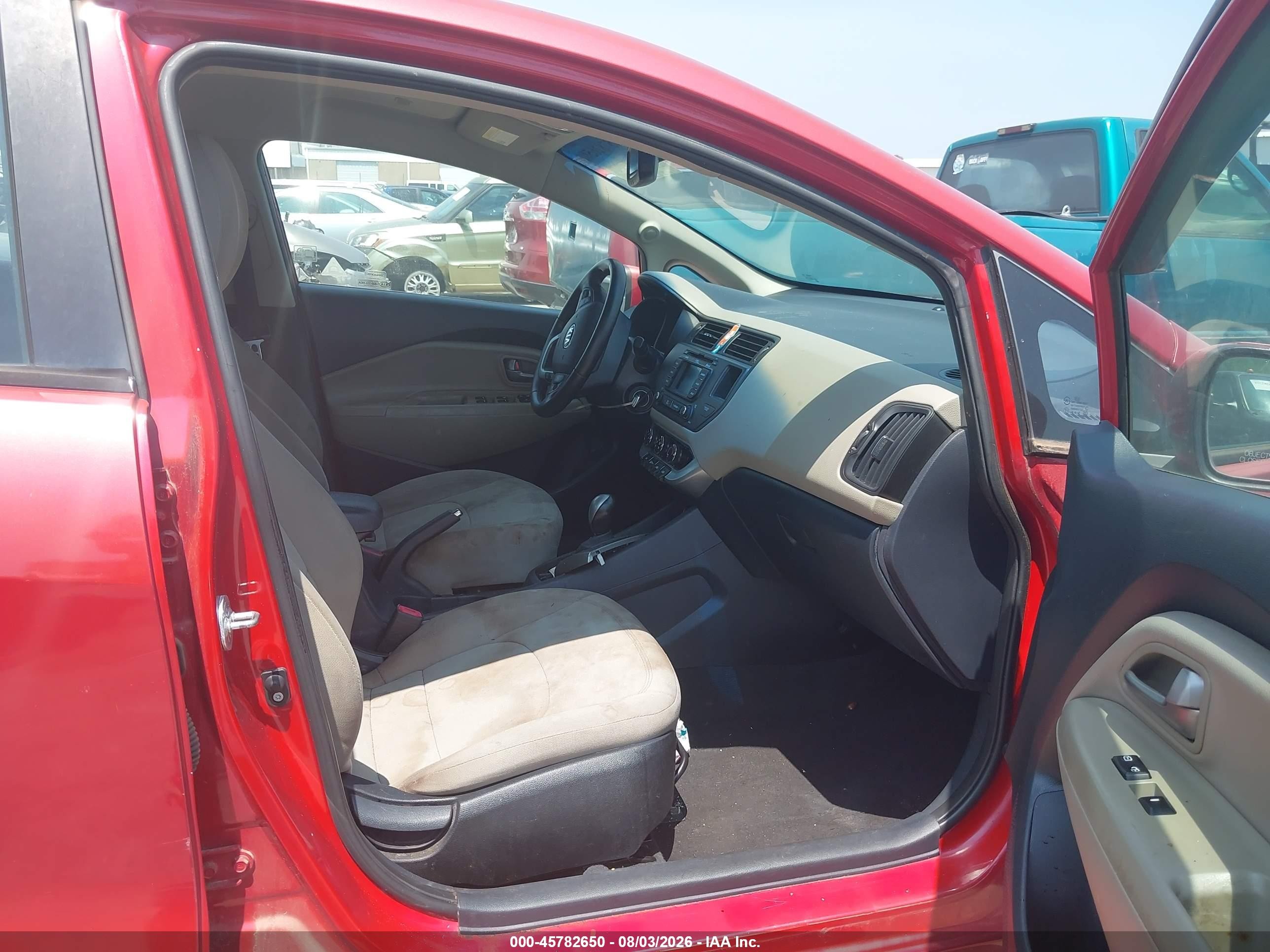 2015 Kia Rio Ex Red vin: KNADN4A33F6458590