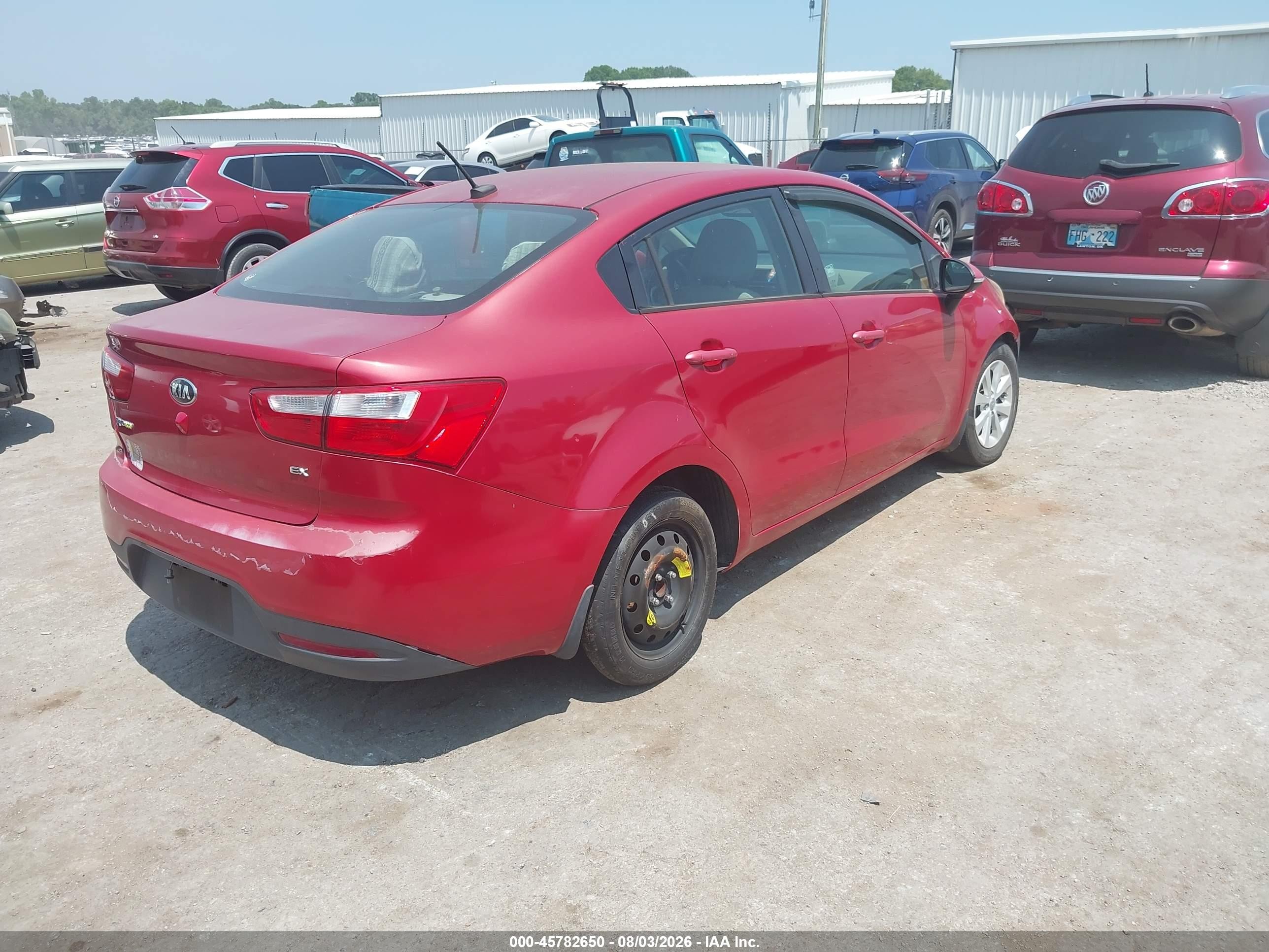 2015 Kia Rio Ex Red vin: KNADN4A33F6458590