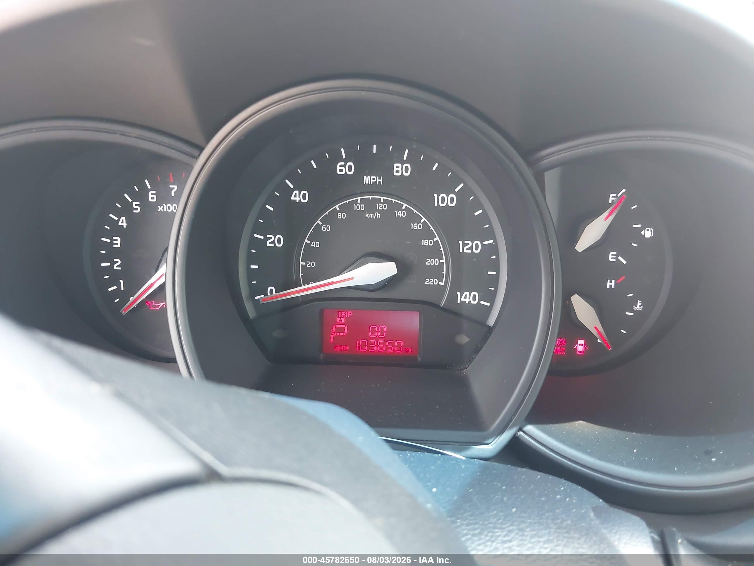 2015 Kia Rio Ex Red vin: KNADN4A33F6458590