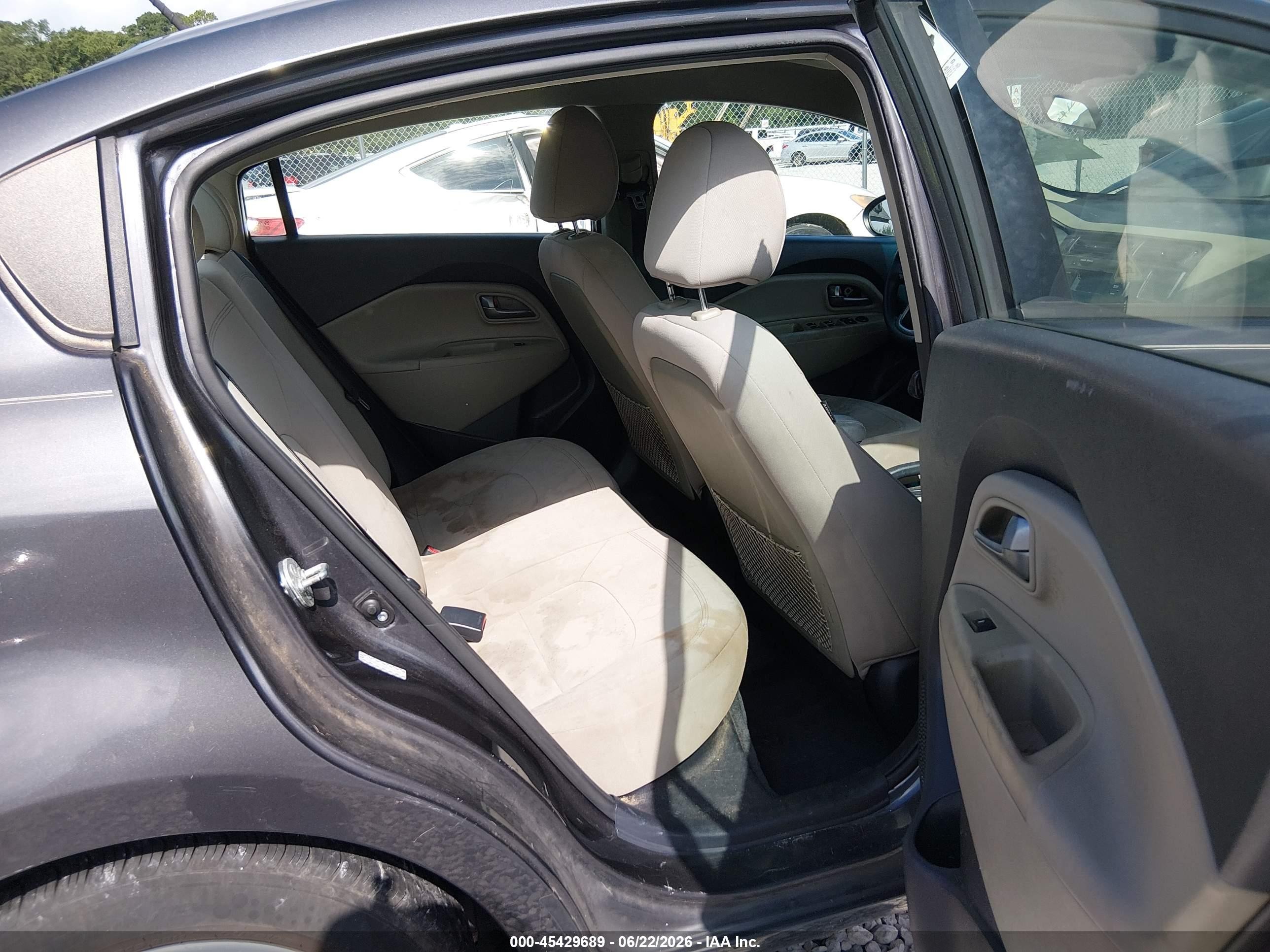 2014 Kia Rio Ex Gray vin: KNADN4A34E6334343