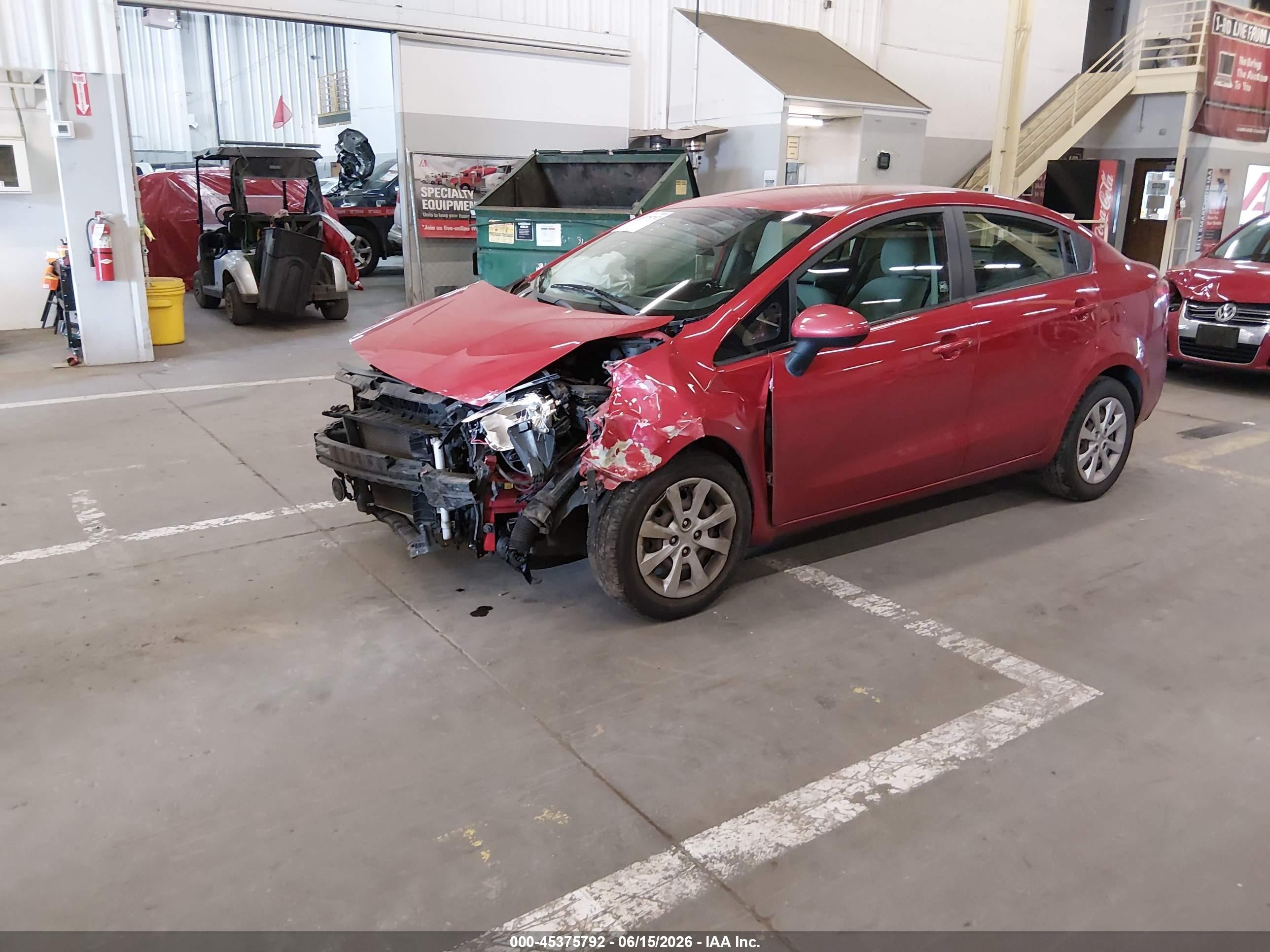 2014 Kia Rio Ex Red vin: KNADN4A34E6338702
