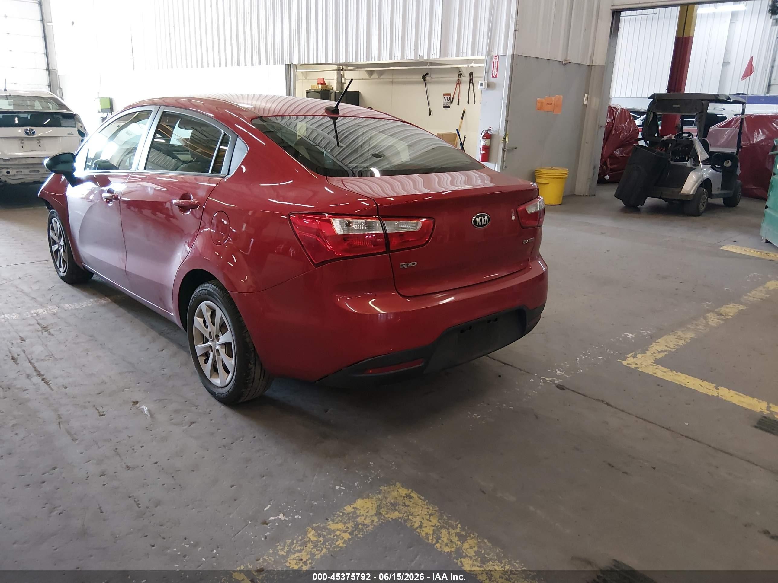 2014 Kia Rio Ex Red vin: KNADN4A34E6338702