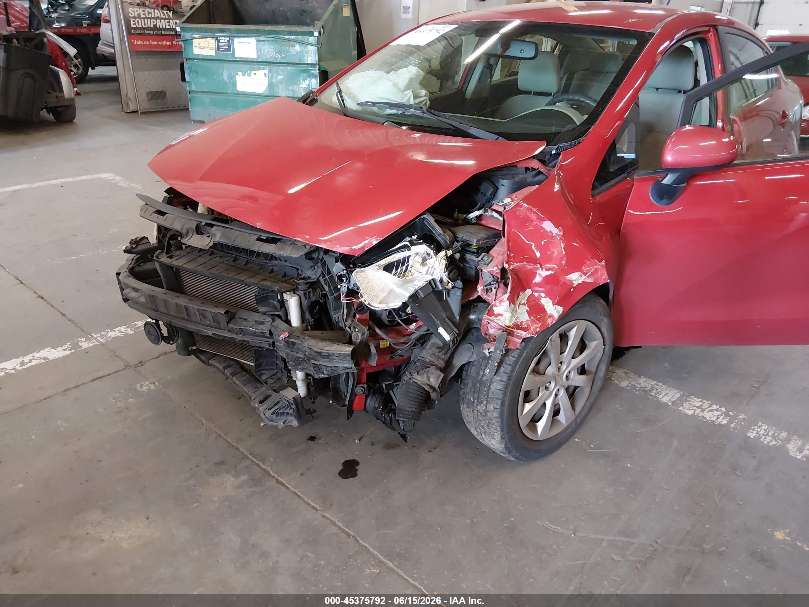 2014 Kia Rio Ex Red vin: KNADN4A34E6338702