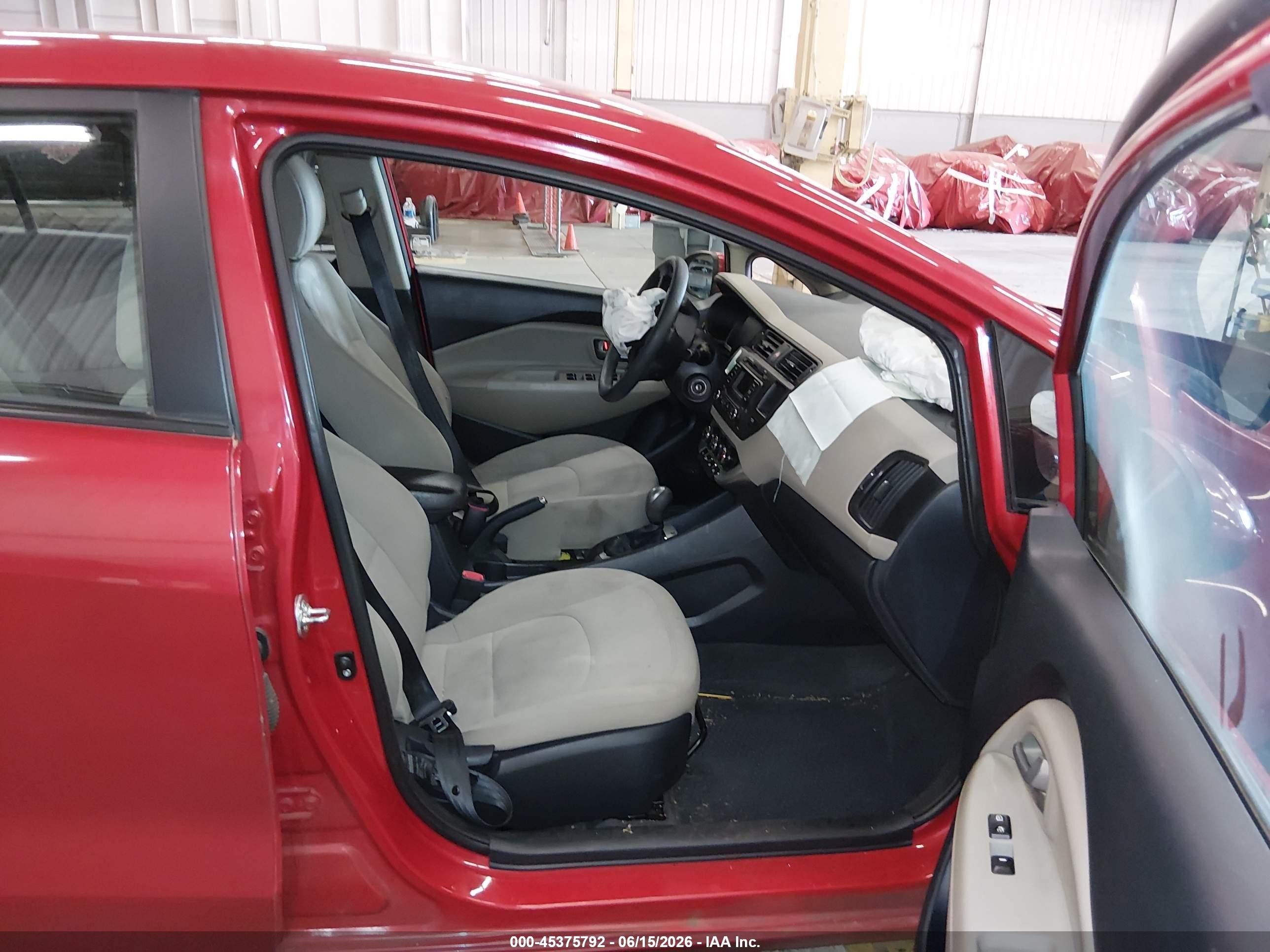 2014 Kia Rio Ex Red vin: KNADN4A34E6338702