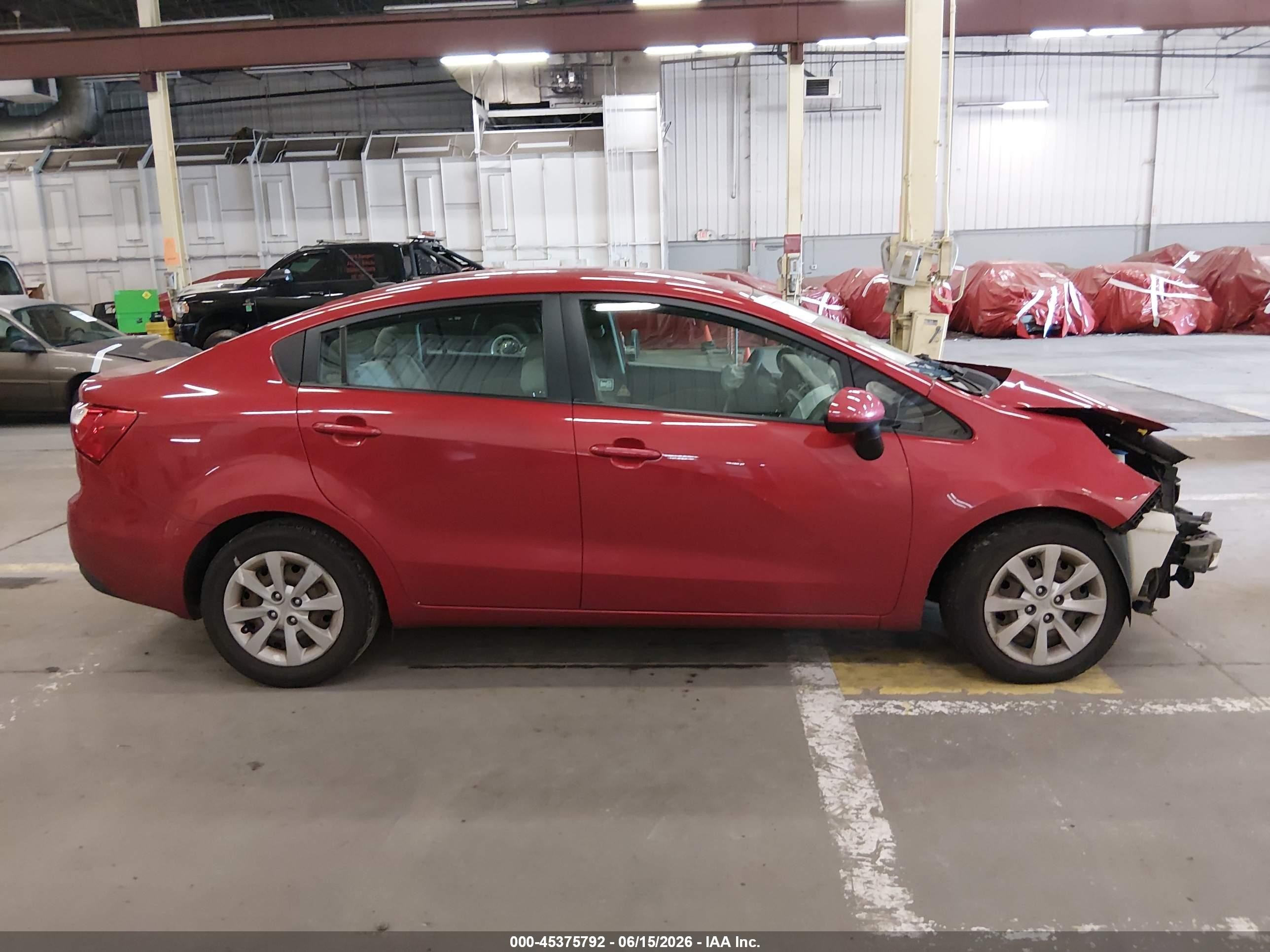2014 Kia Rio Ex Red vin: KNADN4A34E6338702