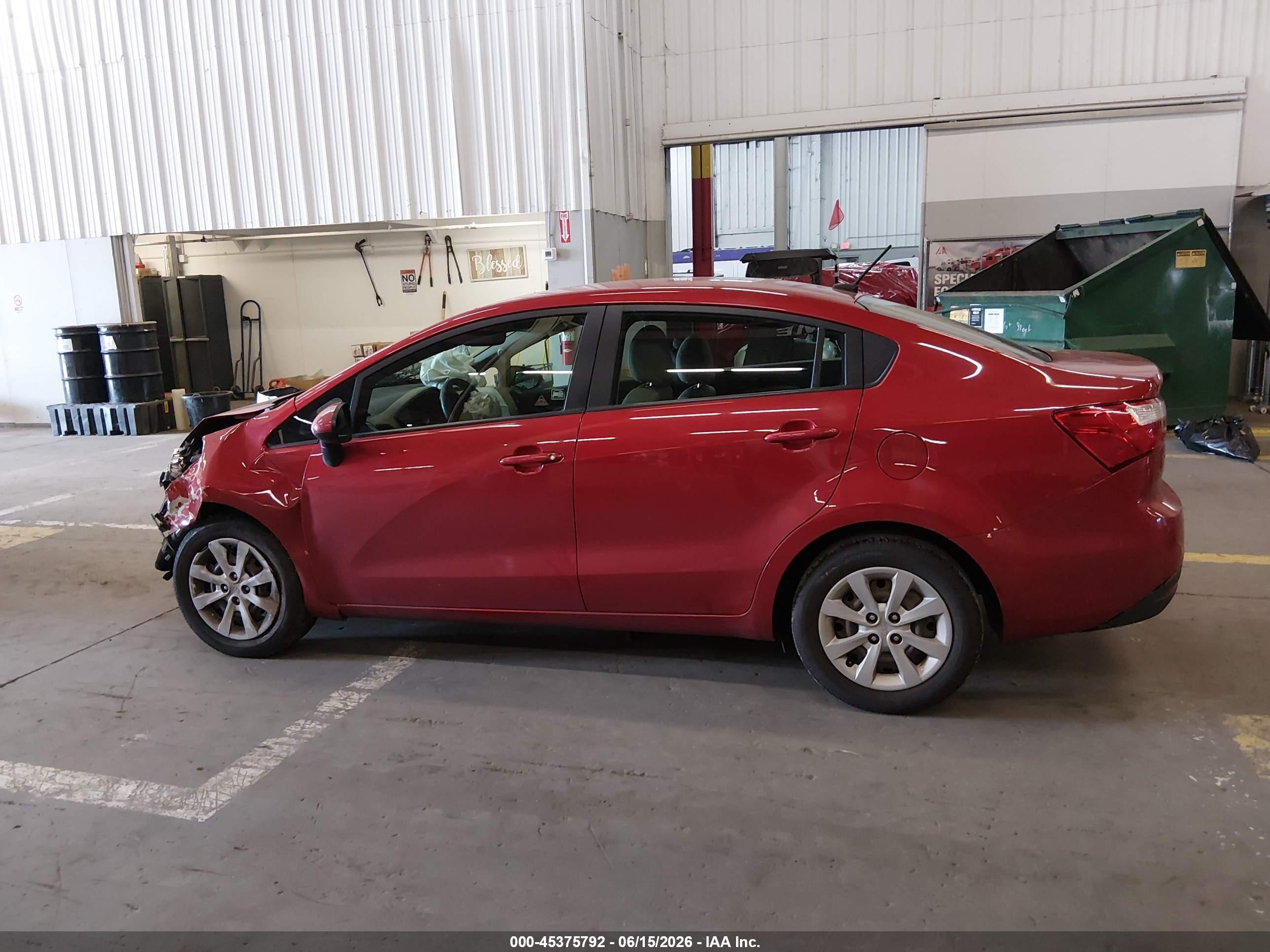 2014 Kia Rio Ex Red vin: KNADN4A34E6338702