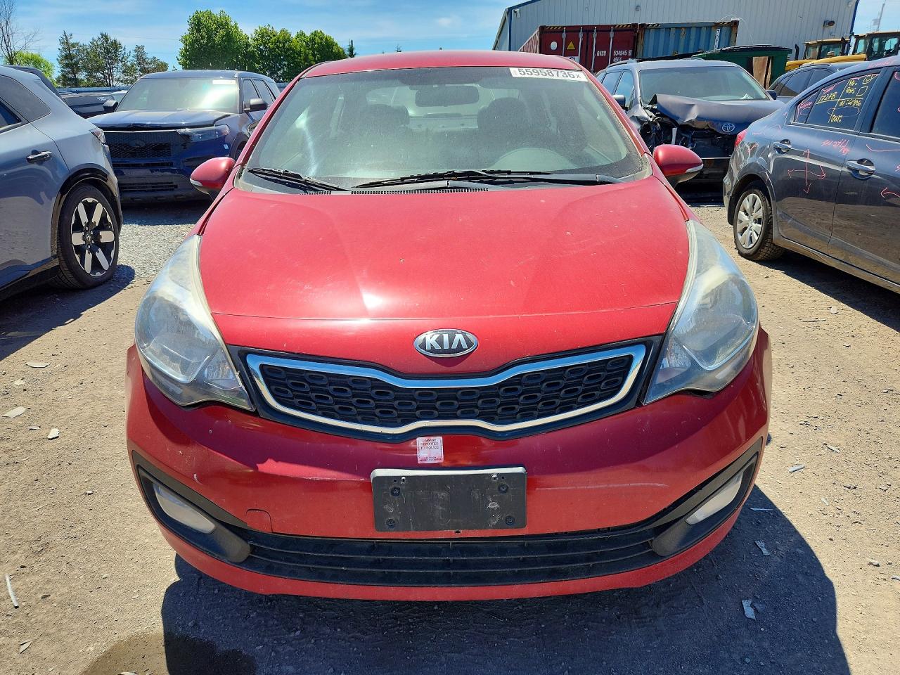 2014 Kia Rio Ex Red vin: KNADN4A34E6378035