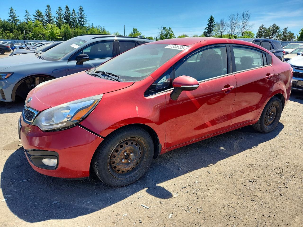 2014 Kia Rio Ex Red vin: KNADN4A34E6378035