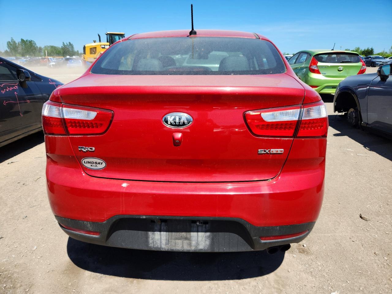2014 Kia Rio Ex Red vin: KNADN4A34E6378035