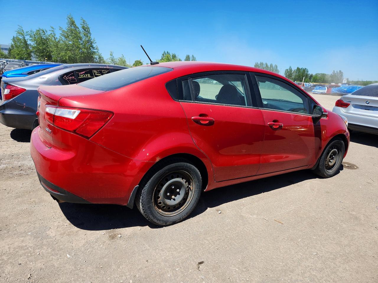 2014 Kia Rio Ex Red vin: KNADN4A34E6378035