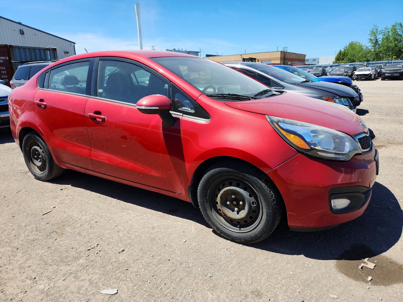 2014 Kia Rio Ex Red vin: KNADN4A34E6378035