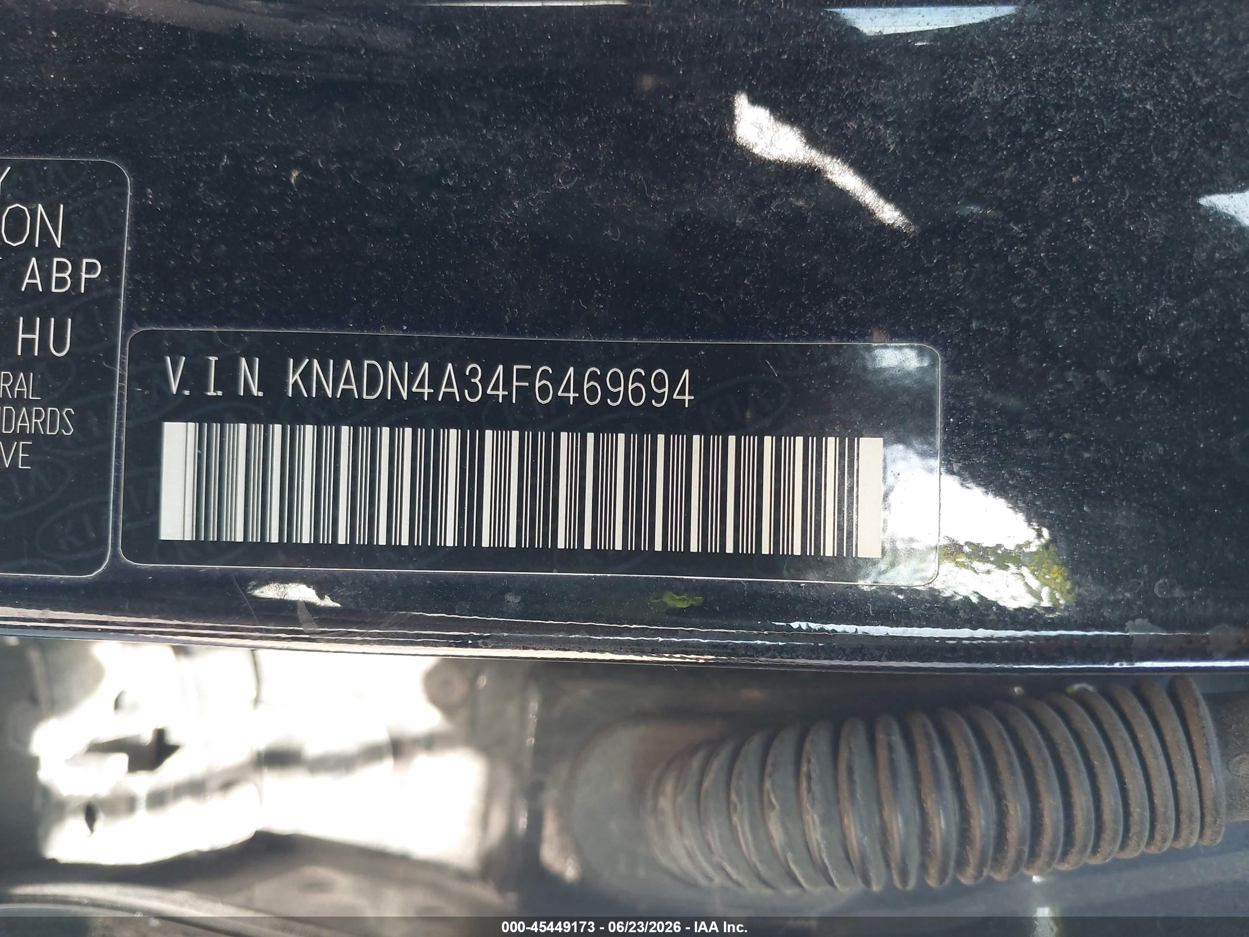 2015 Kia Rio Sx Black vin: KNADN4A34F6469694