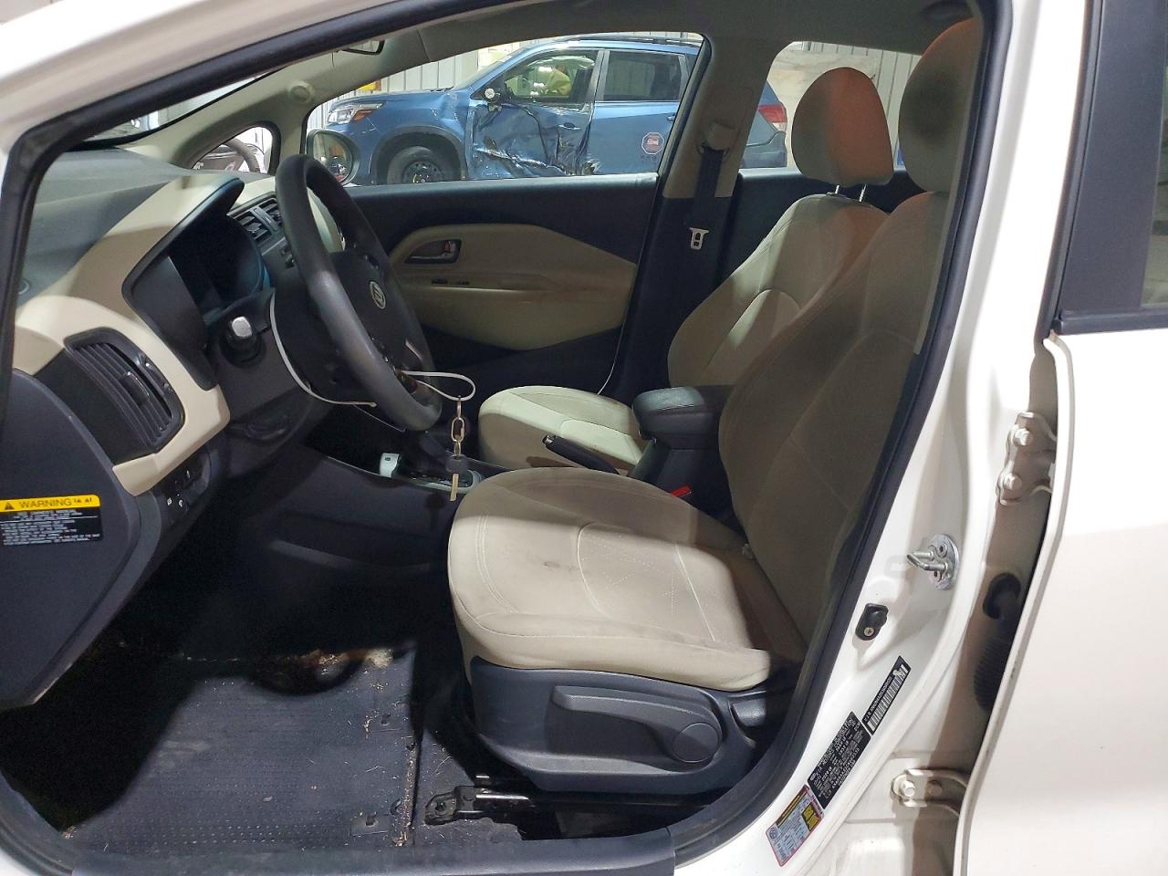2012 Kia Rio Ex White vin: KNADN4A35C6060535