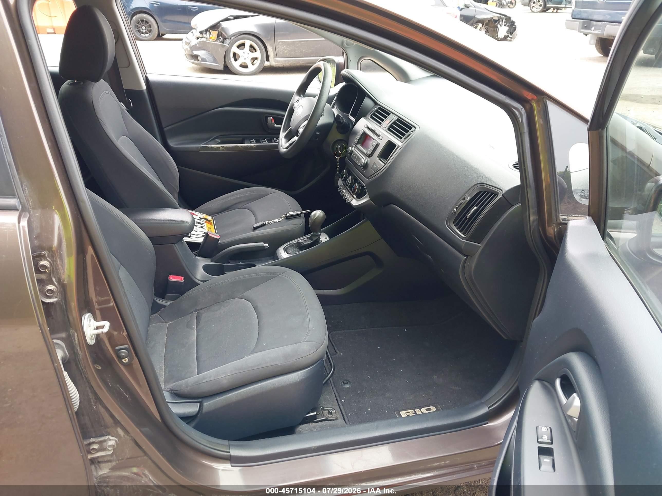 2013 Kia Rio Ex Brown vin: KNADN4A35D6114059