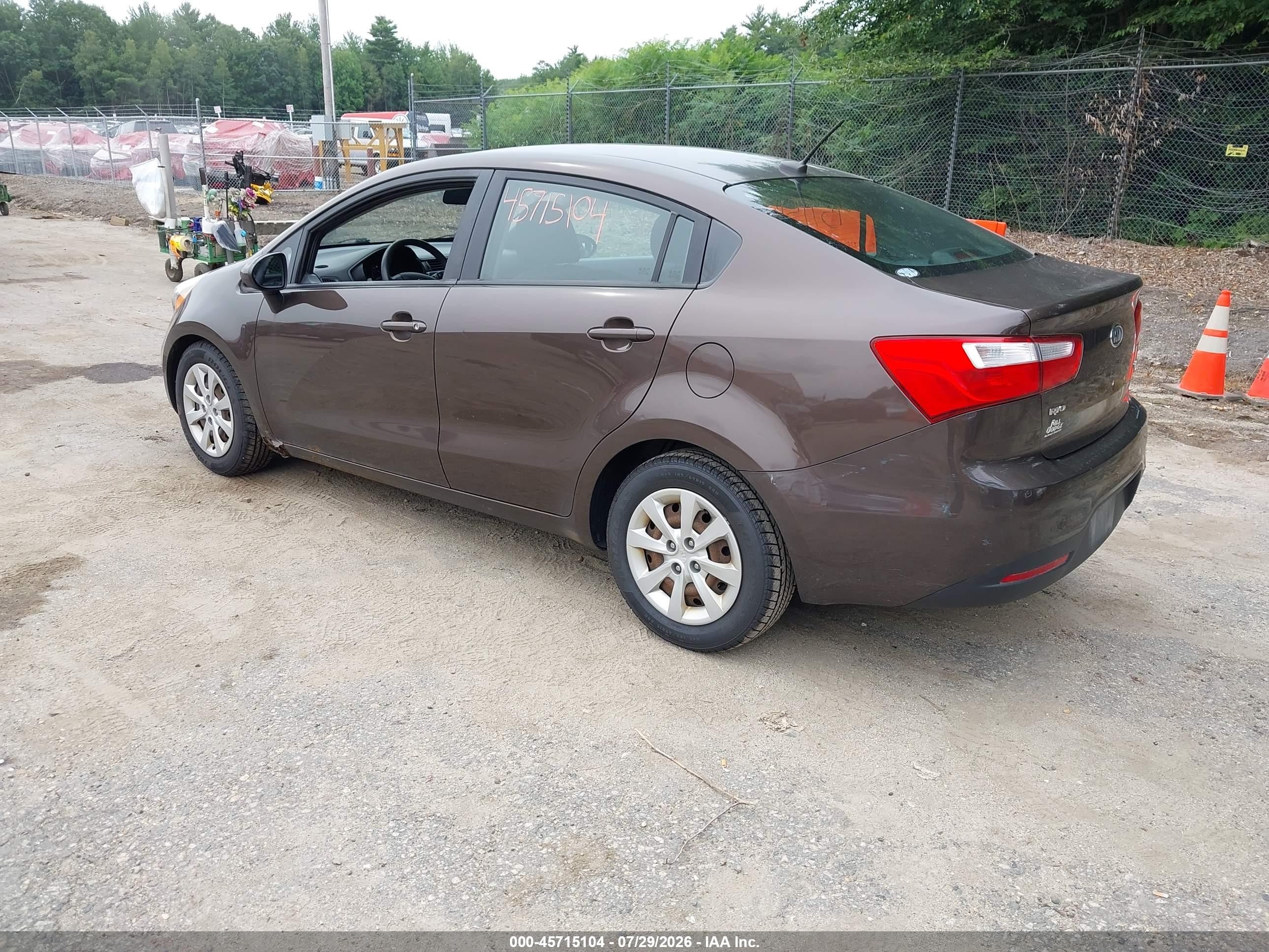2013 Kia Rio Ex Brown vin: KNADN4A35D6114059