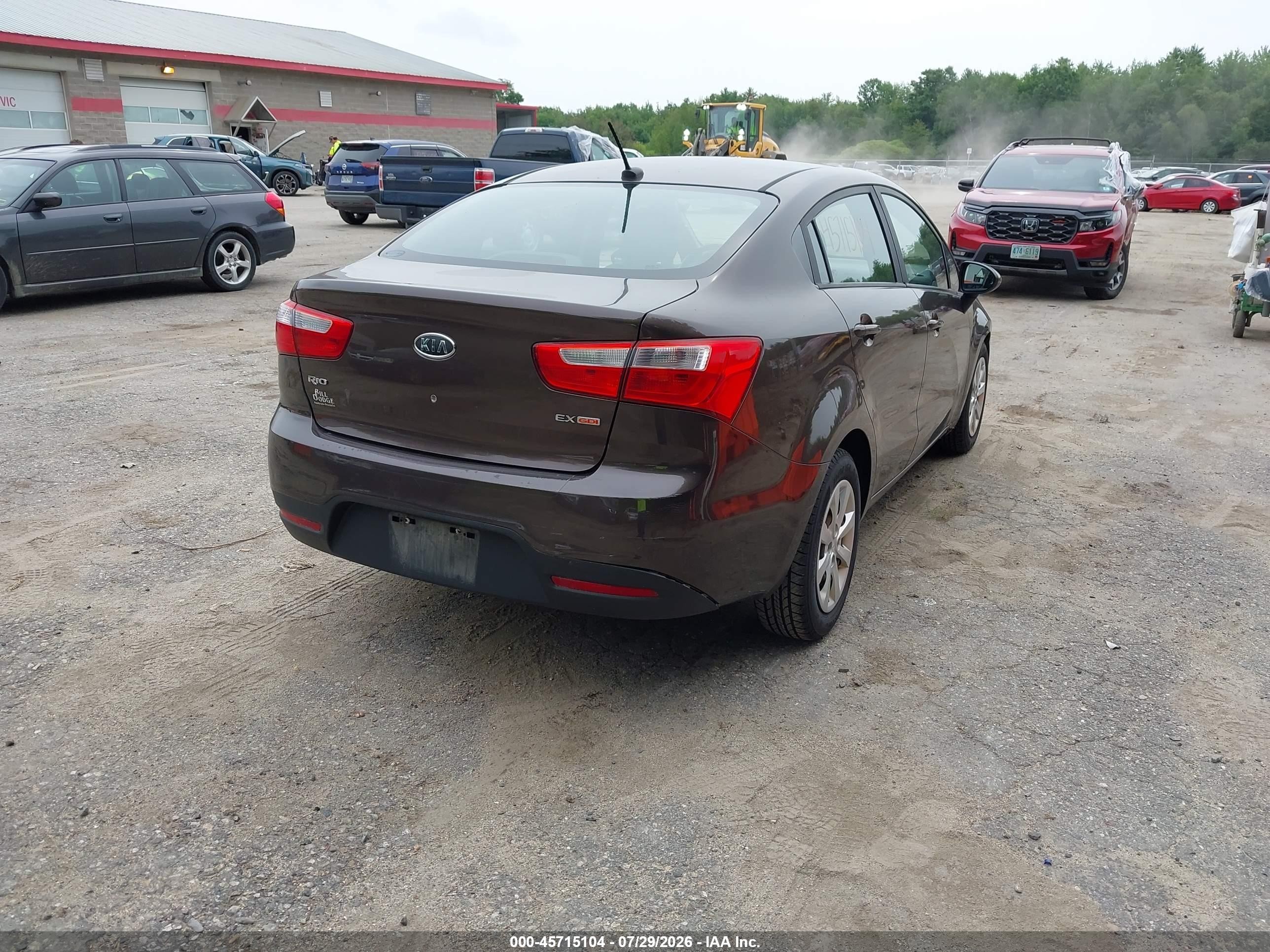 2013 Kia Rio Ex Brown vin: KNADN4A35D6114059