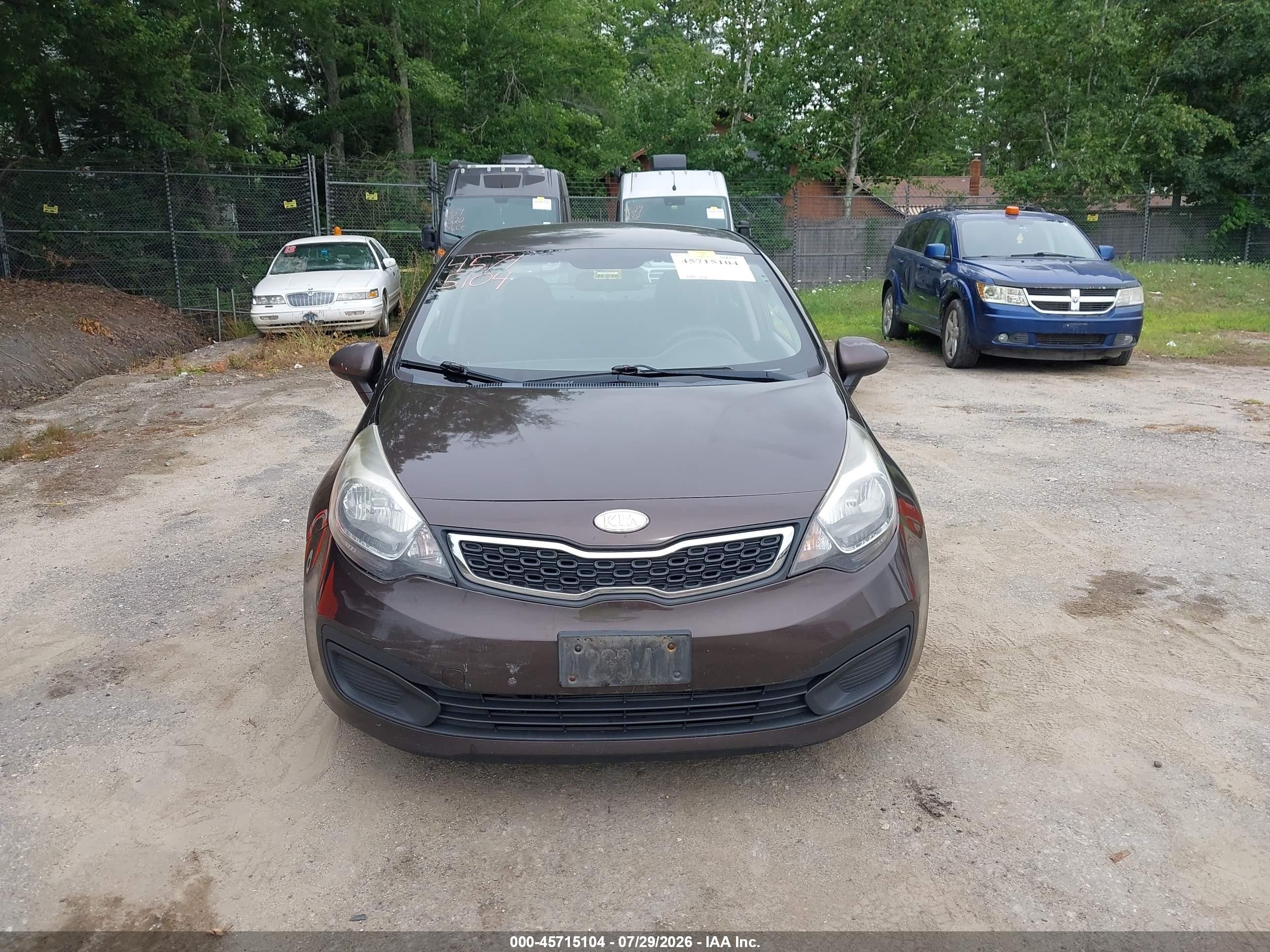 2013 Kia Rio Ex Brown vin: KNADN4A35D6114059