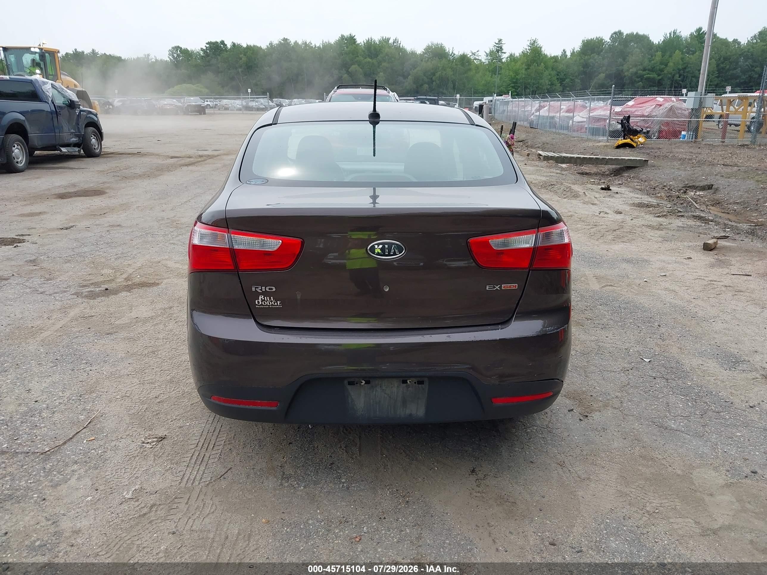2013 Kia Rio Ex Brown vin: KNADN4A35D6114059