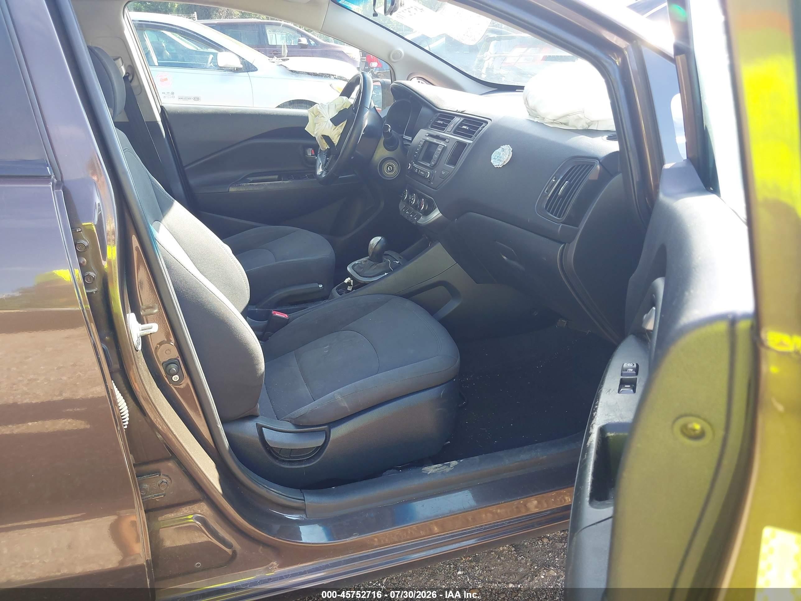 2013 Kia Rio Ex Коричневый vin: KNADN4A35D6241295
