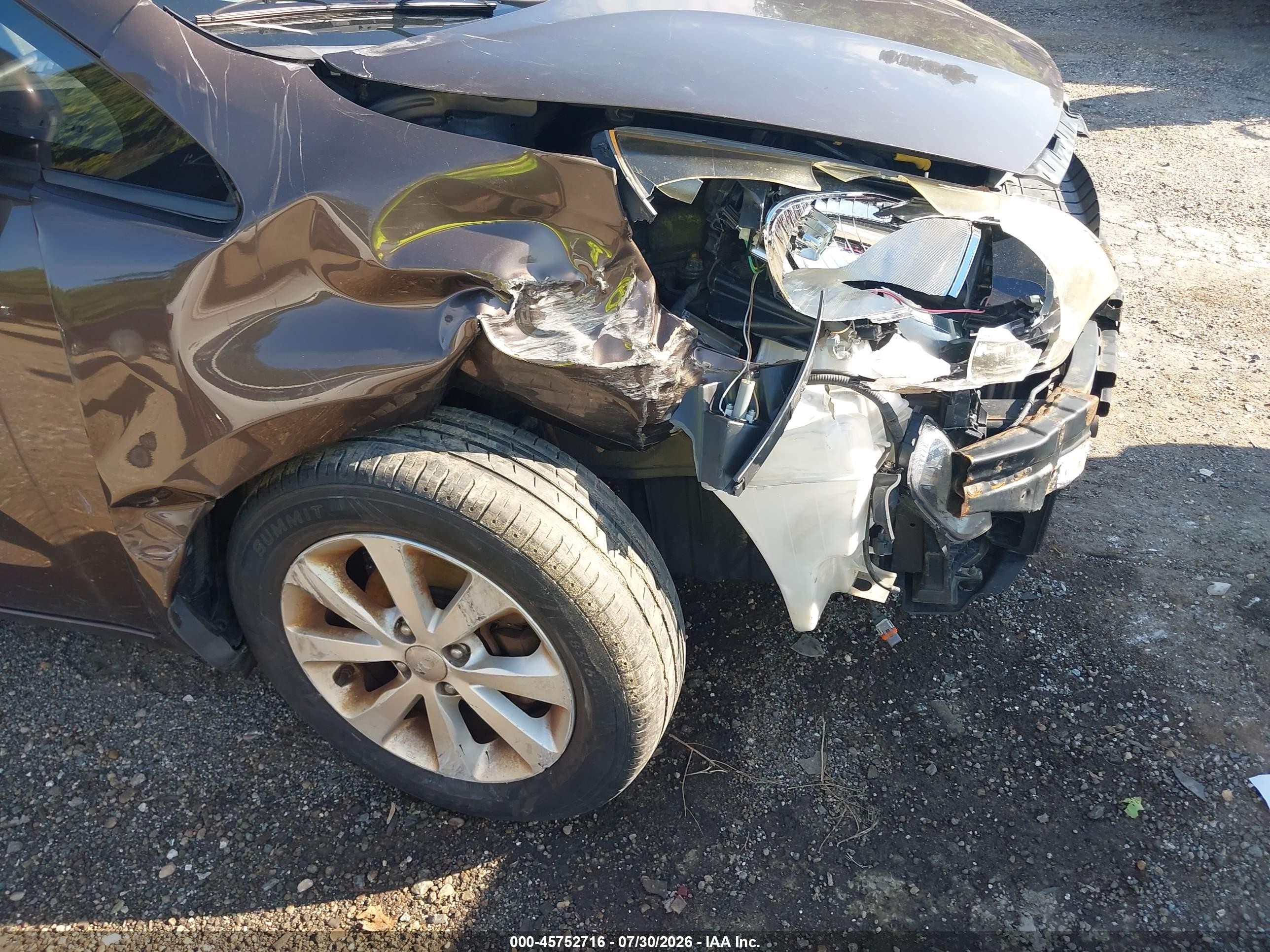 2013 Kia Rio Ex Коричневый vin: KNADN4A35D6241295