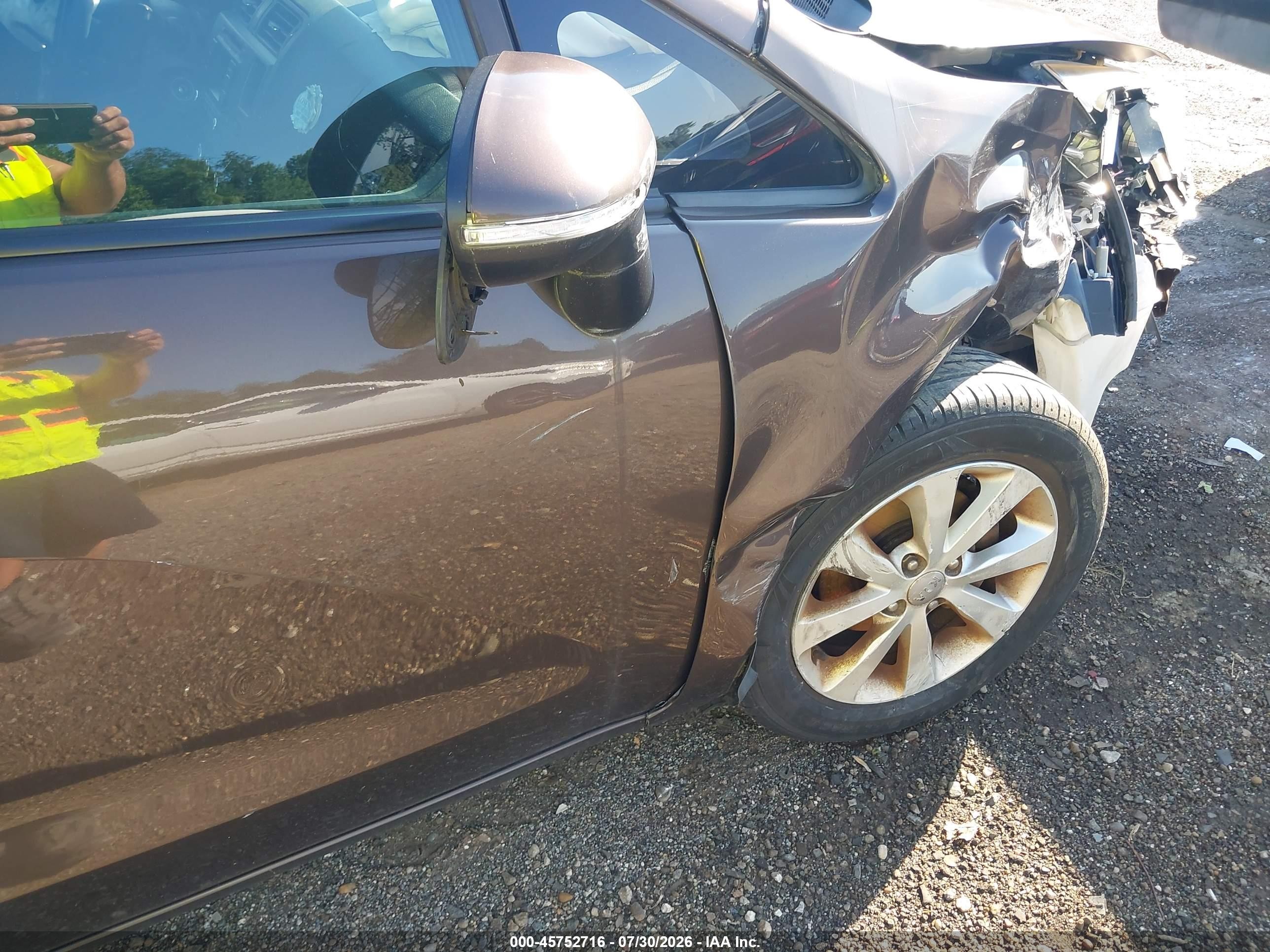 2013 Kia Rio Ex Коричневый vin: KNADN4A35D6241295