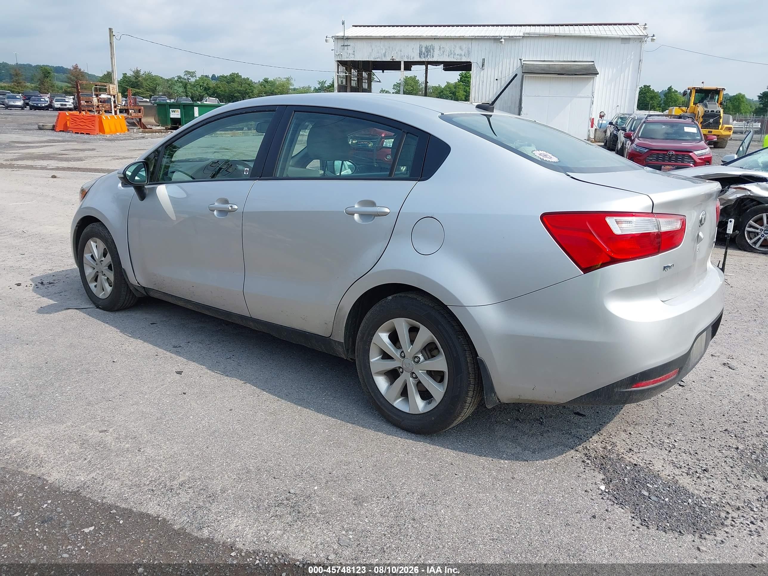 2013 Kia Rio Ex Silver vin: KNADN4A35D6242365