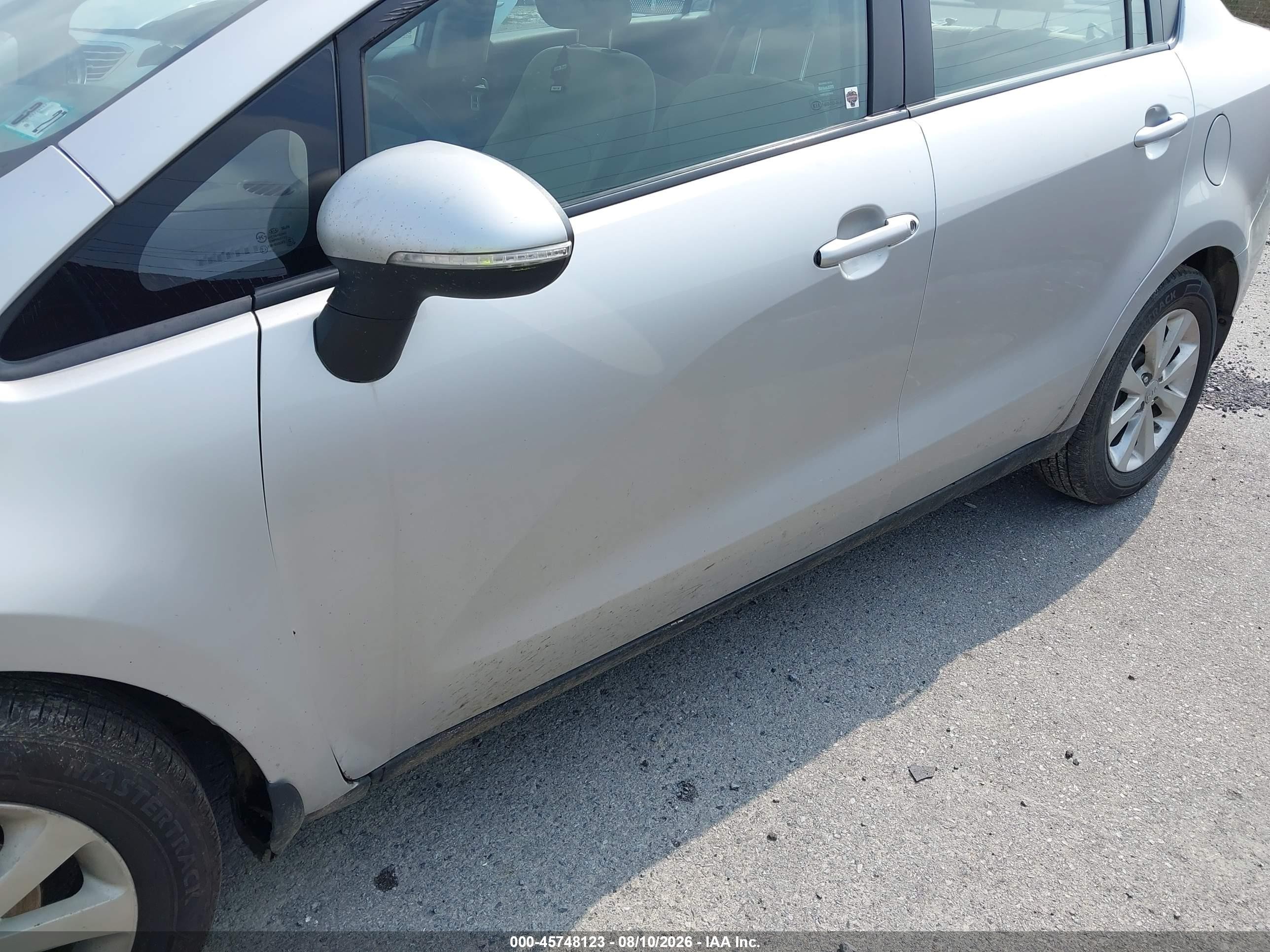 2013 Kia Rio Ex Silver vin: KNADN4A35D6242365