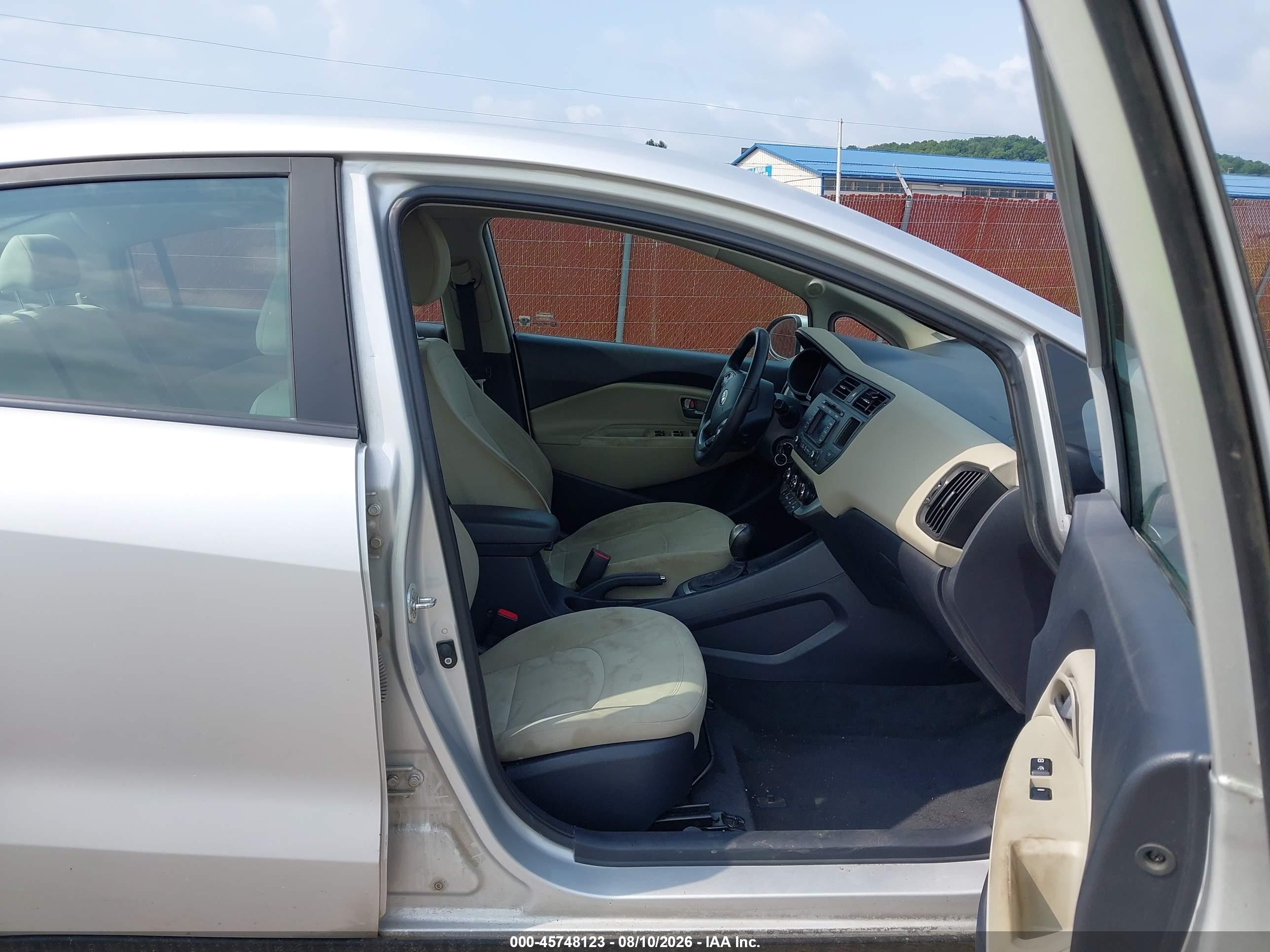 2013 Kia Rio Ex Silver vin: KNADN4A35D6242365