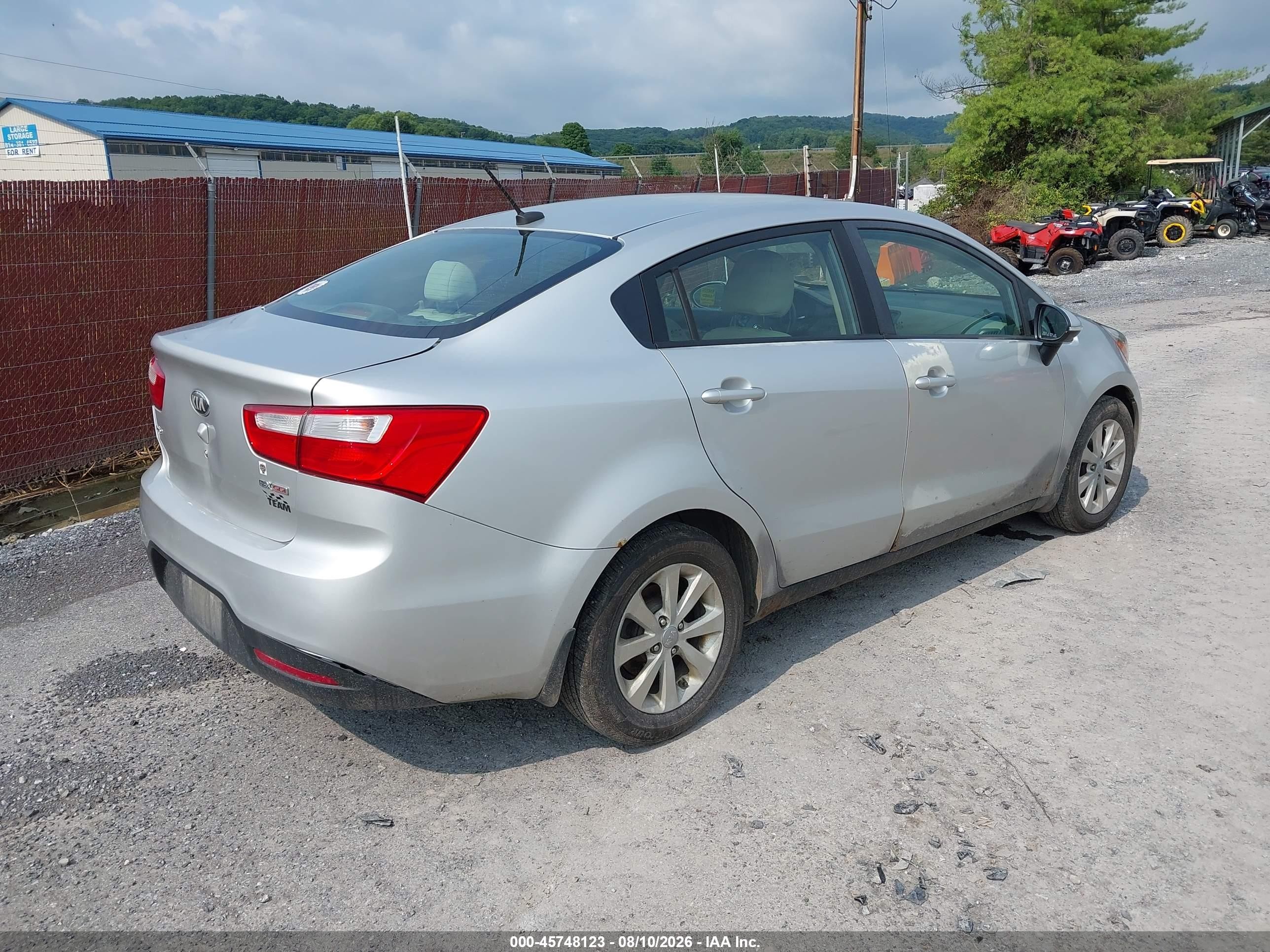 2013 Kia Rio Ex Silver vin: KNADN4A35D6242365
