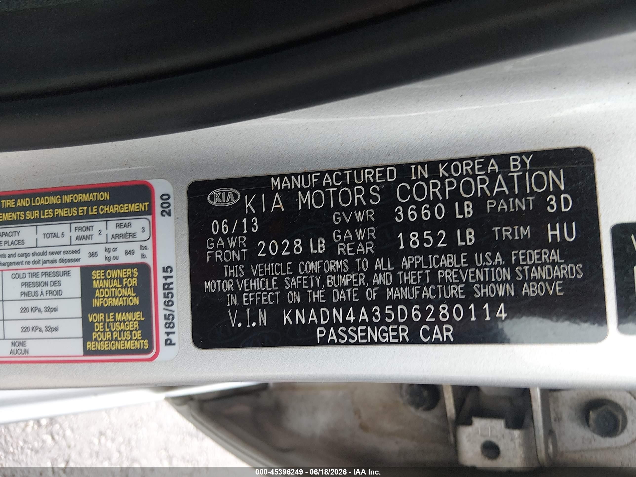 2013 Kia Rio Ex Silver vin: KNADN4A35D6280114