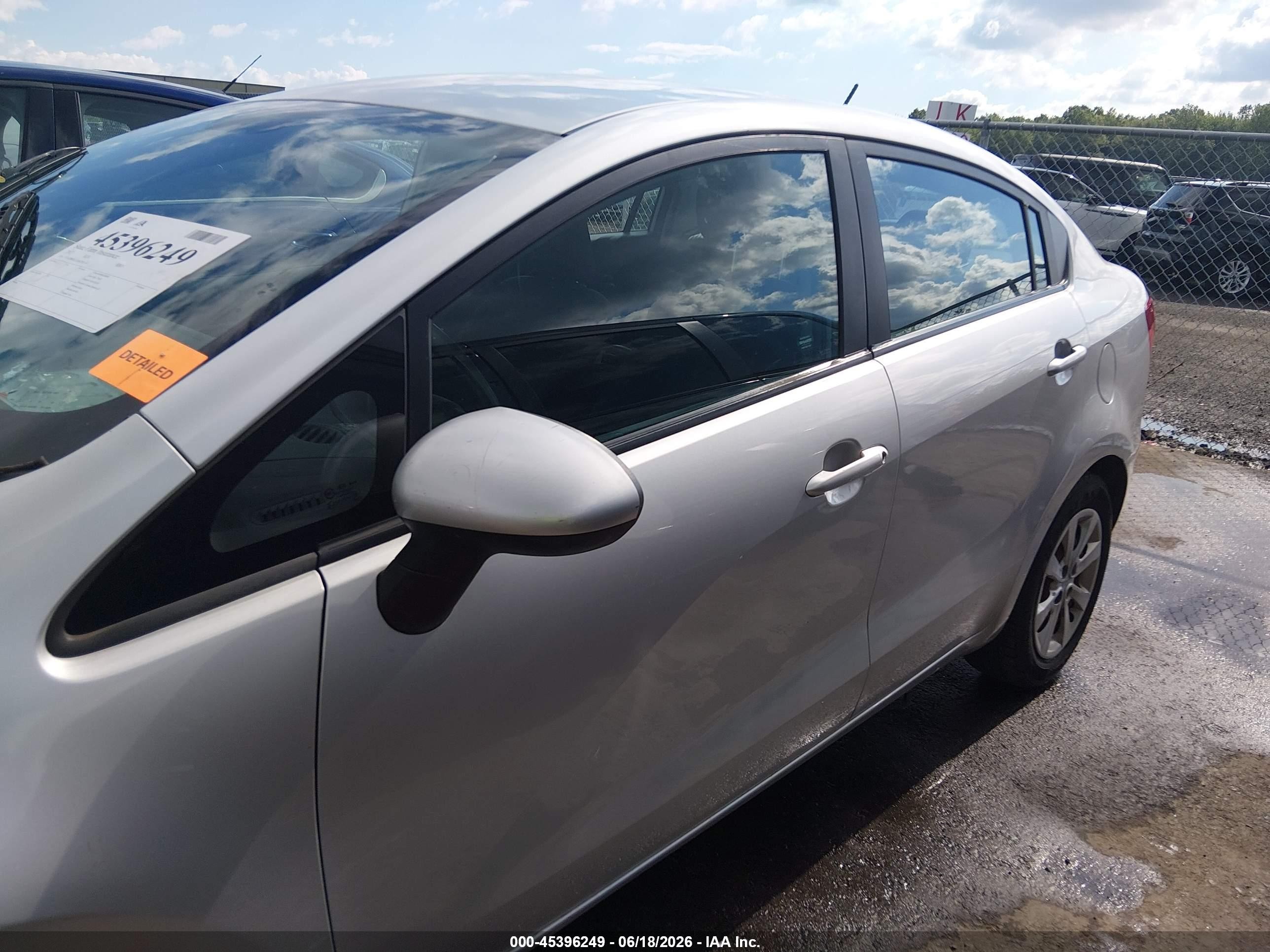 2013 Kia Rio Ex Silver vin: KNADN4A35D6280114