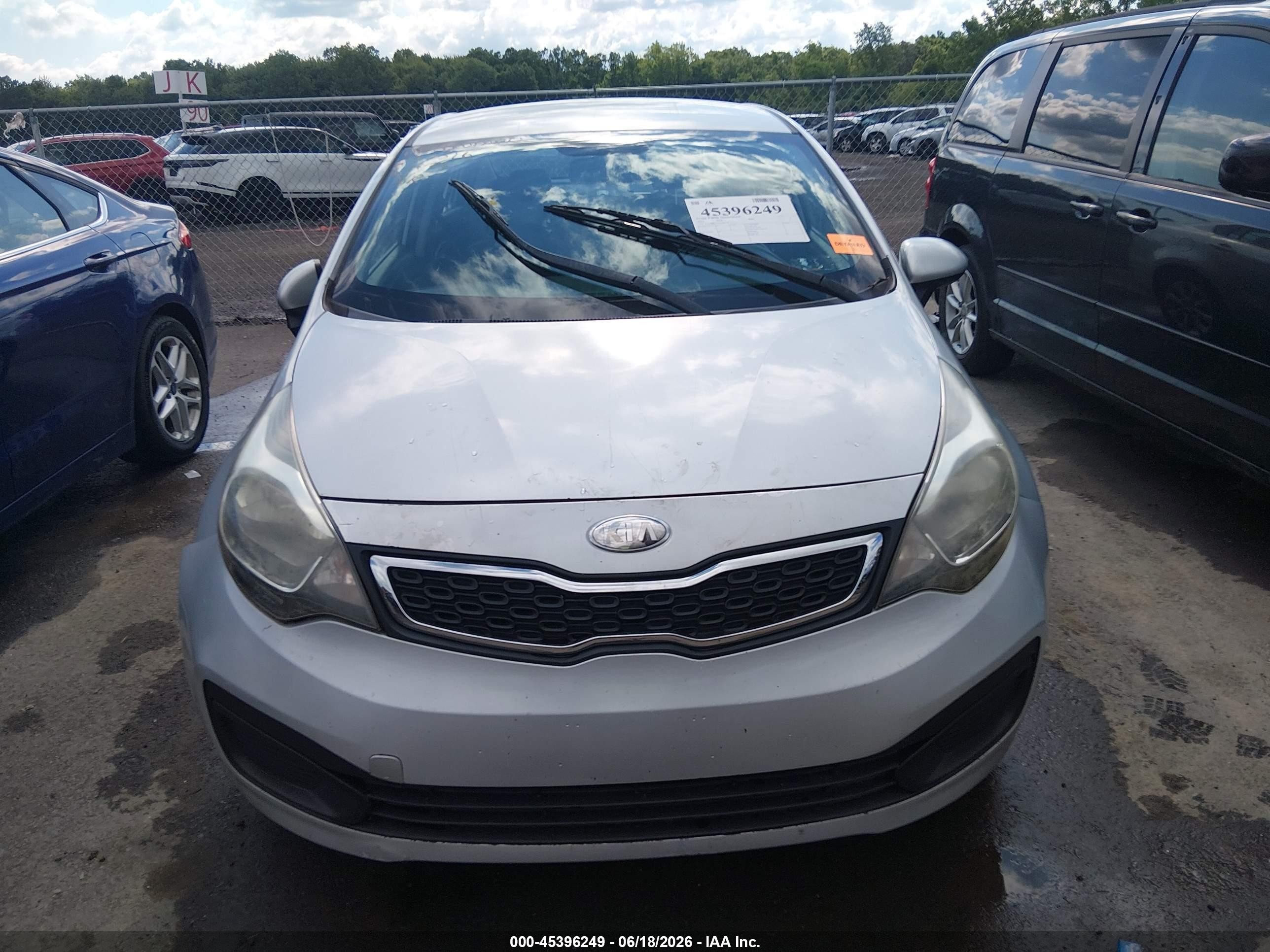2013 Kia Rio Ex Silver vin: KNADN4A35D6280114