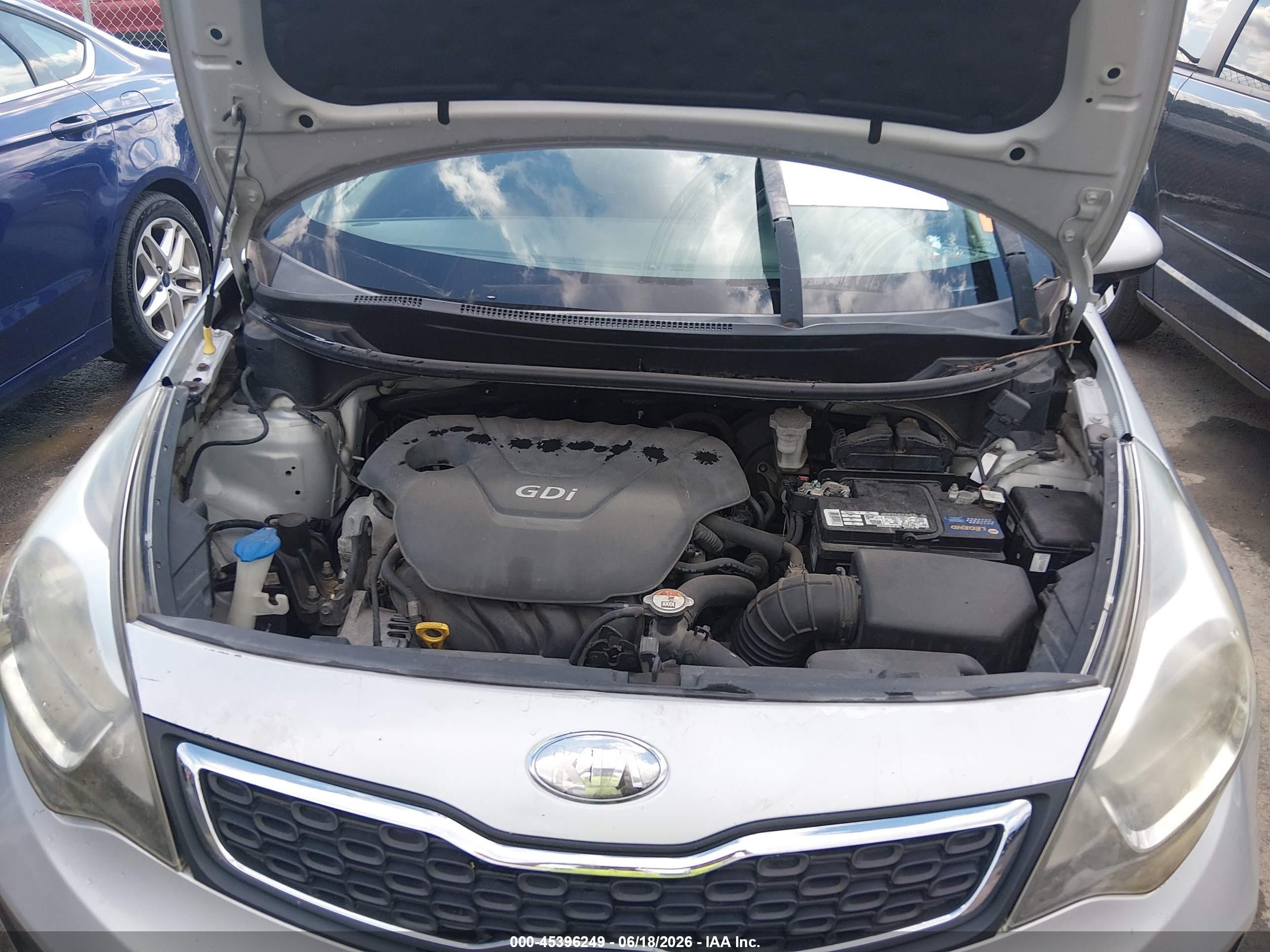 2013 Kia Rio Ex Silver vin: KNADN4A35D6280114