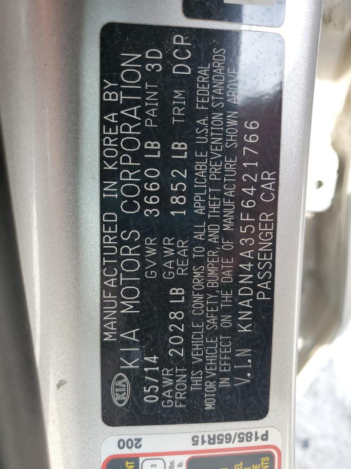 2015 Kia Rio Ex Silver vin: KNADN4A35F6421766