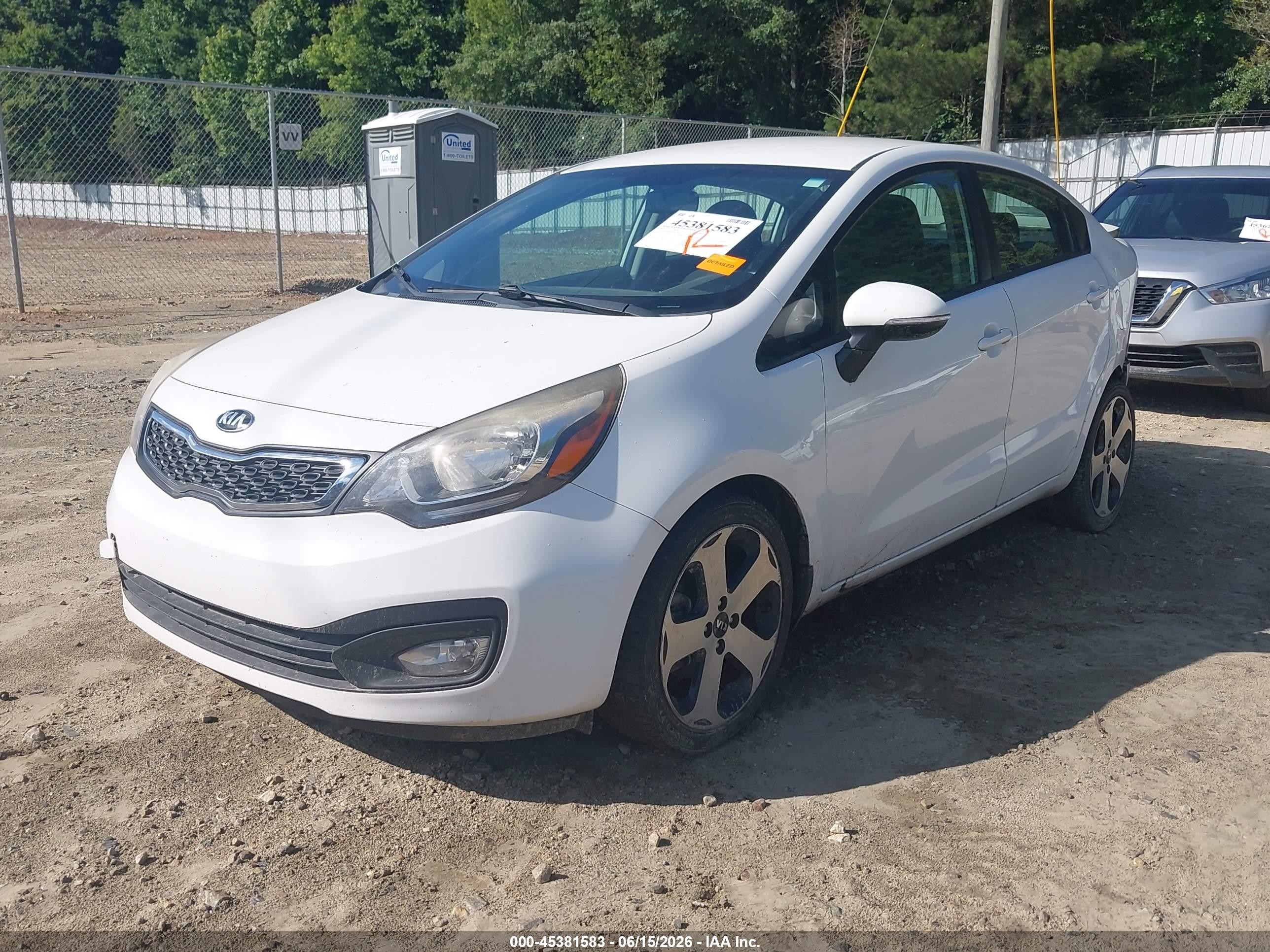 2015 Kia Rio Sx White vin: KNADN4A35F6427809