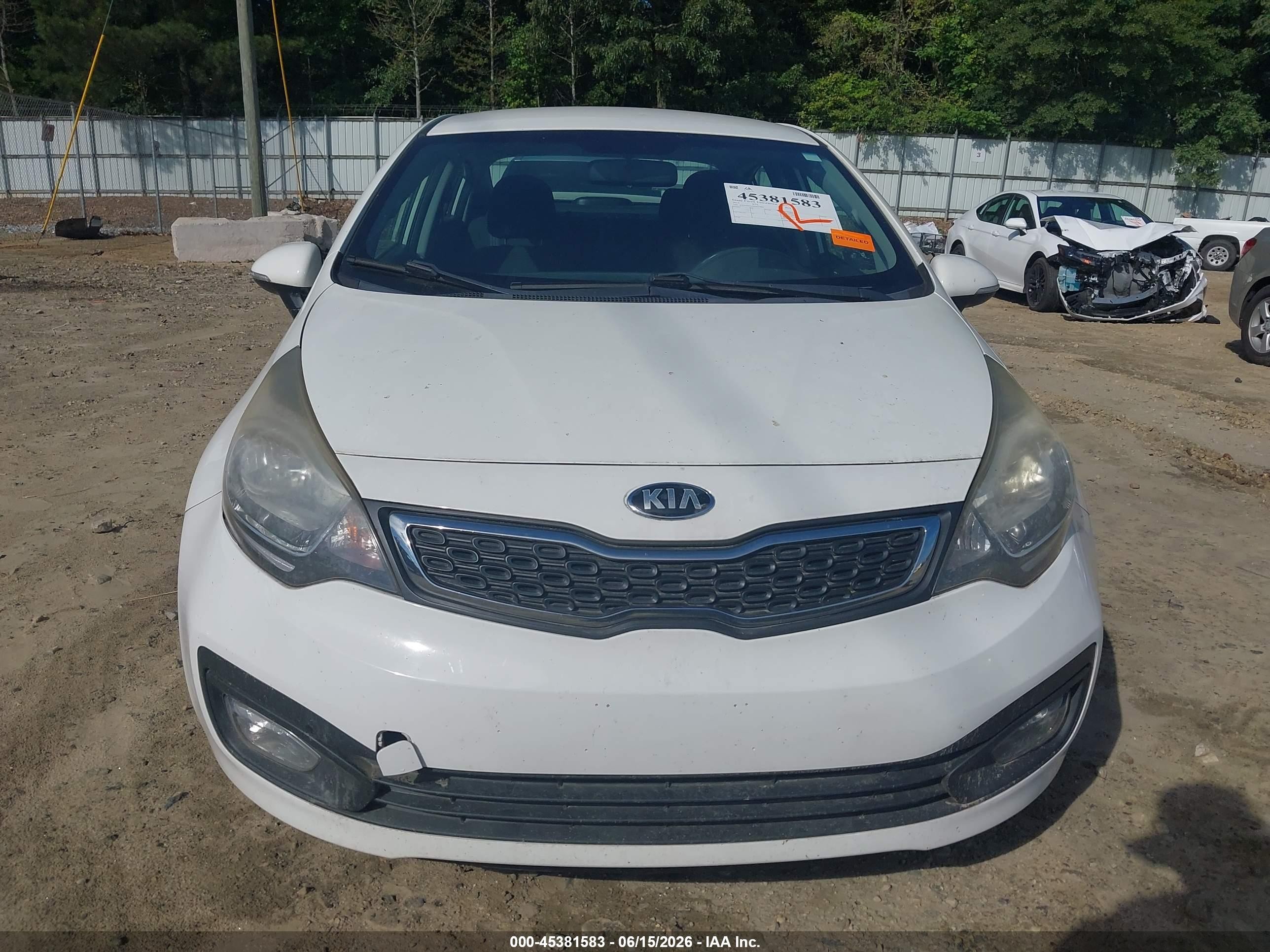 2015 Kia Rio Sx White vin: KNADN4A35F6427809