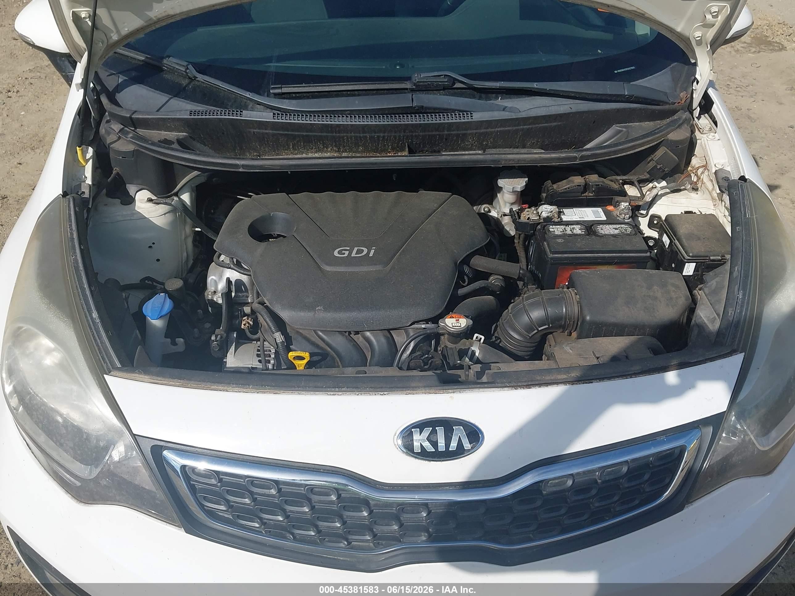 2015 Kia Rio Sx White vin: KNADN4A35F6427809