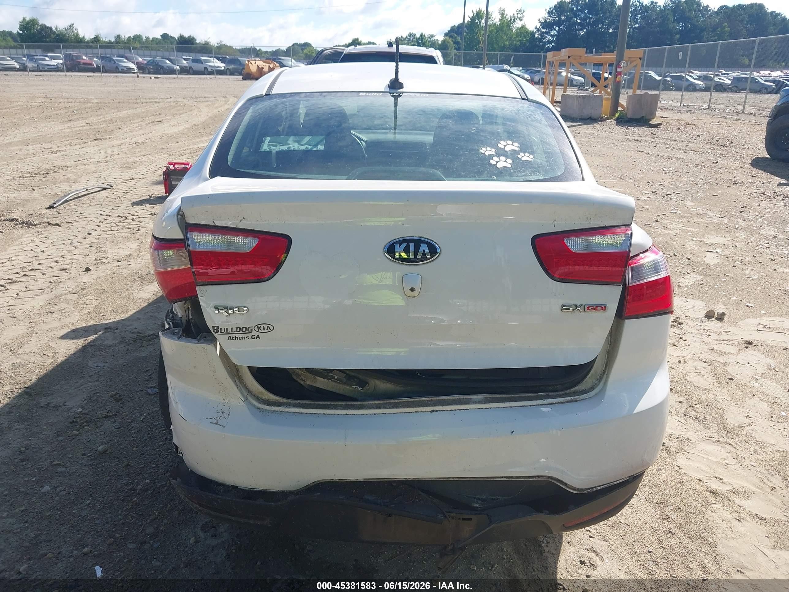2015 Kia Rio Sx White vin: KNADN4A35F6427809