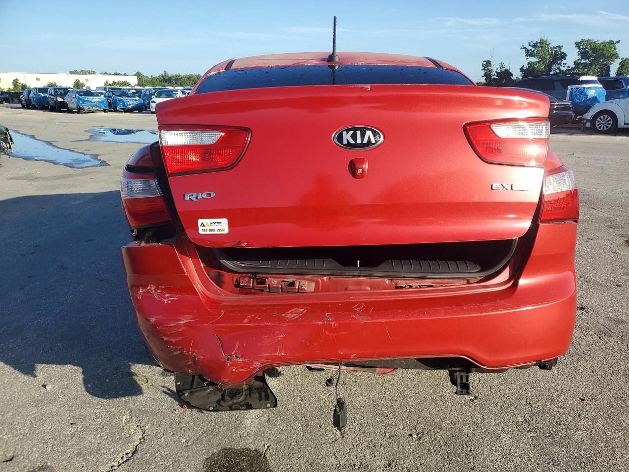 2015 Kia Rio Ex Red vin: KNADN4A35F6479781